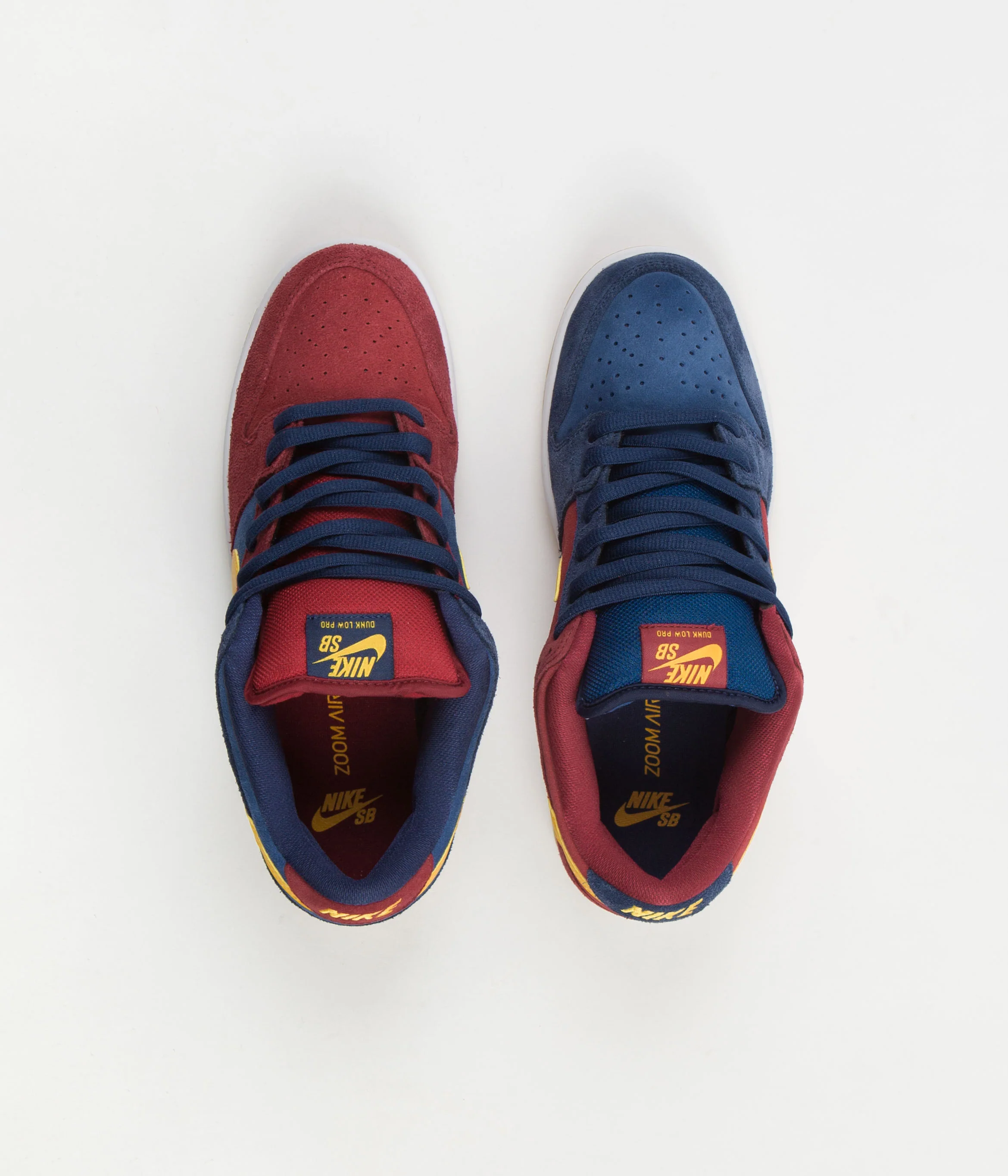 Nike SB Dunk Low Pro 'Barcelona' Shoes - Navy / University Gold - Gym Red - Court Blue - Image 7