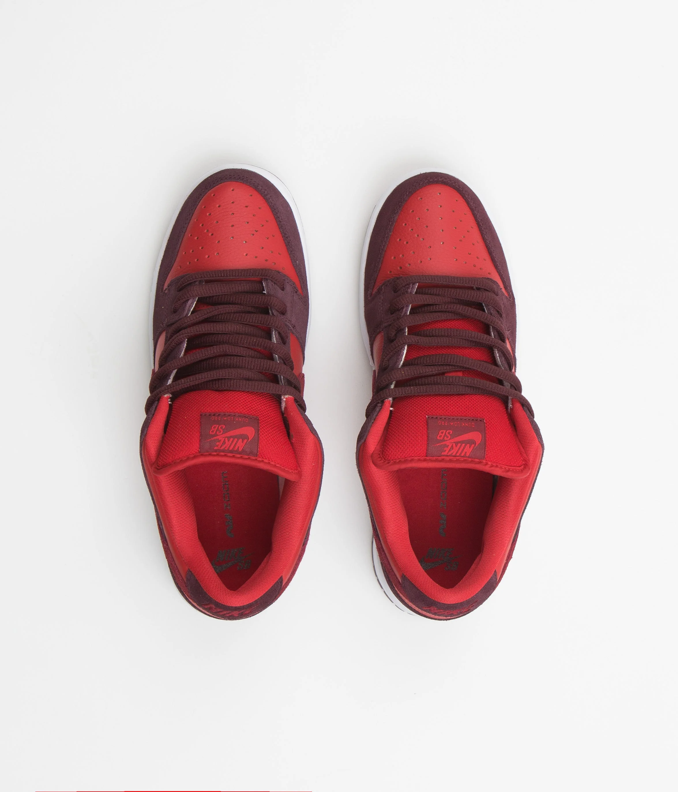 Nike SB Dunk Low Pro Cherry Shoes - Burgundy Crush / Team Red - University Red - Image 7