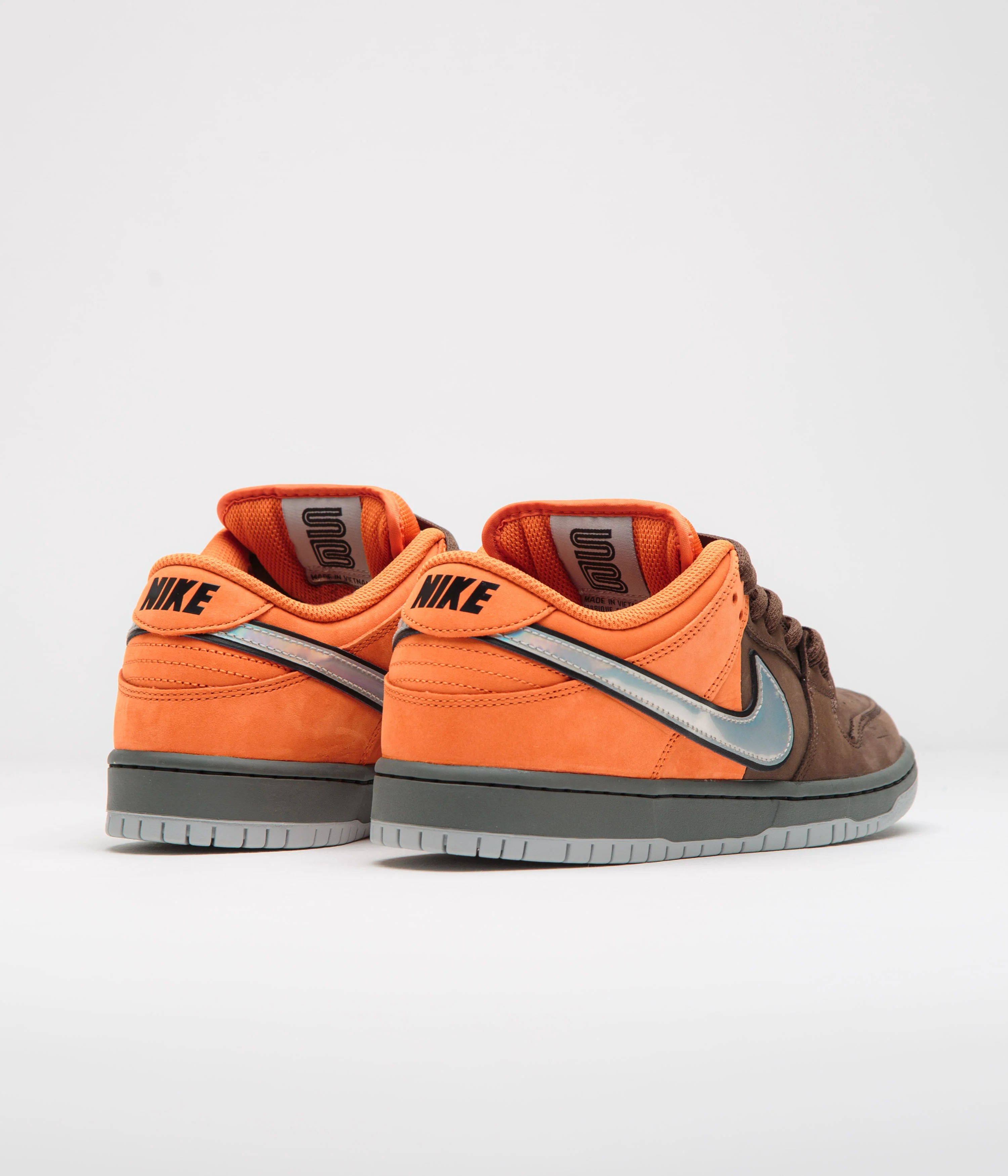 Nike SB Dunk Low Pro ‘Muni Fast' Shoes - Safety Orange / Wolf Grey - Baroque Brown - Image 4