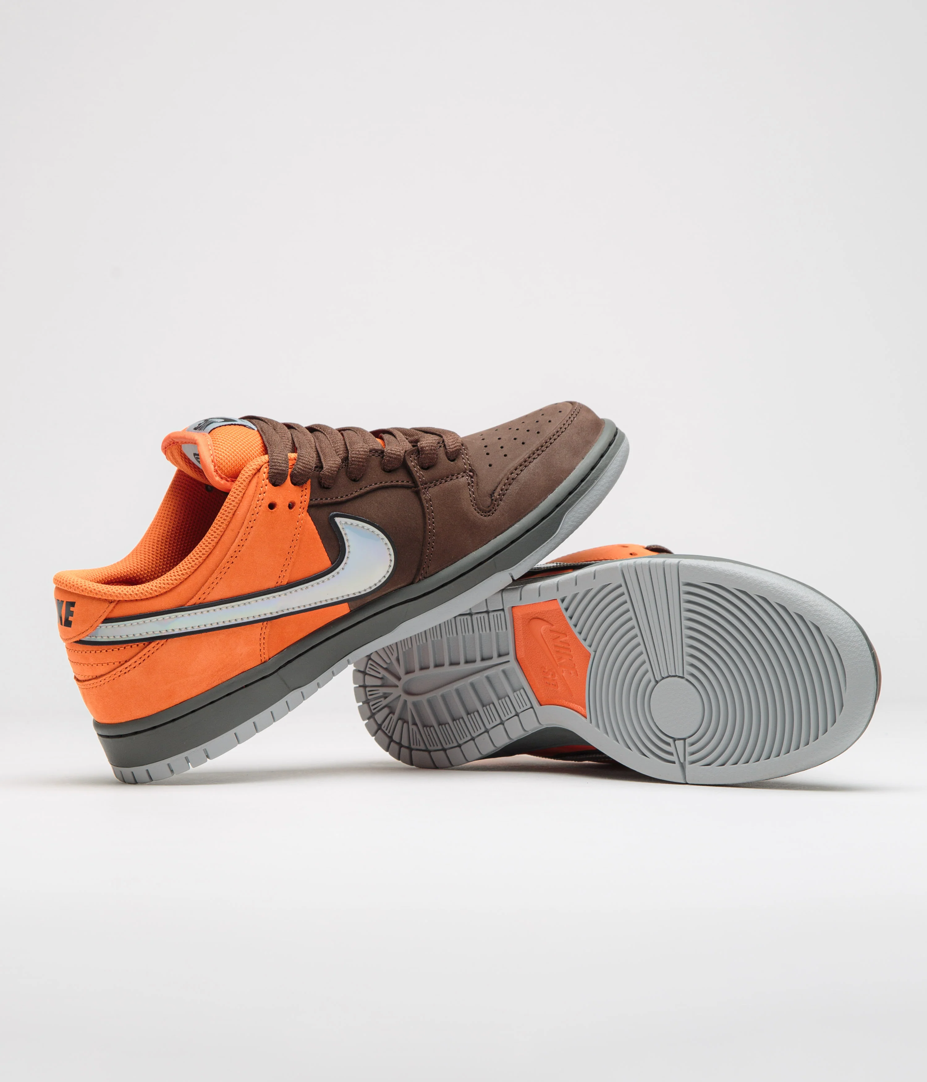 Nike SB Dunk Low Pro ‘Muni Fast' Shoes - Safety Orange / Wolf Grey - Baroque Brown - Image 5