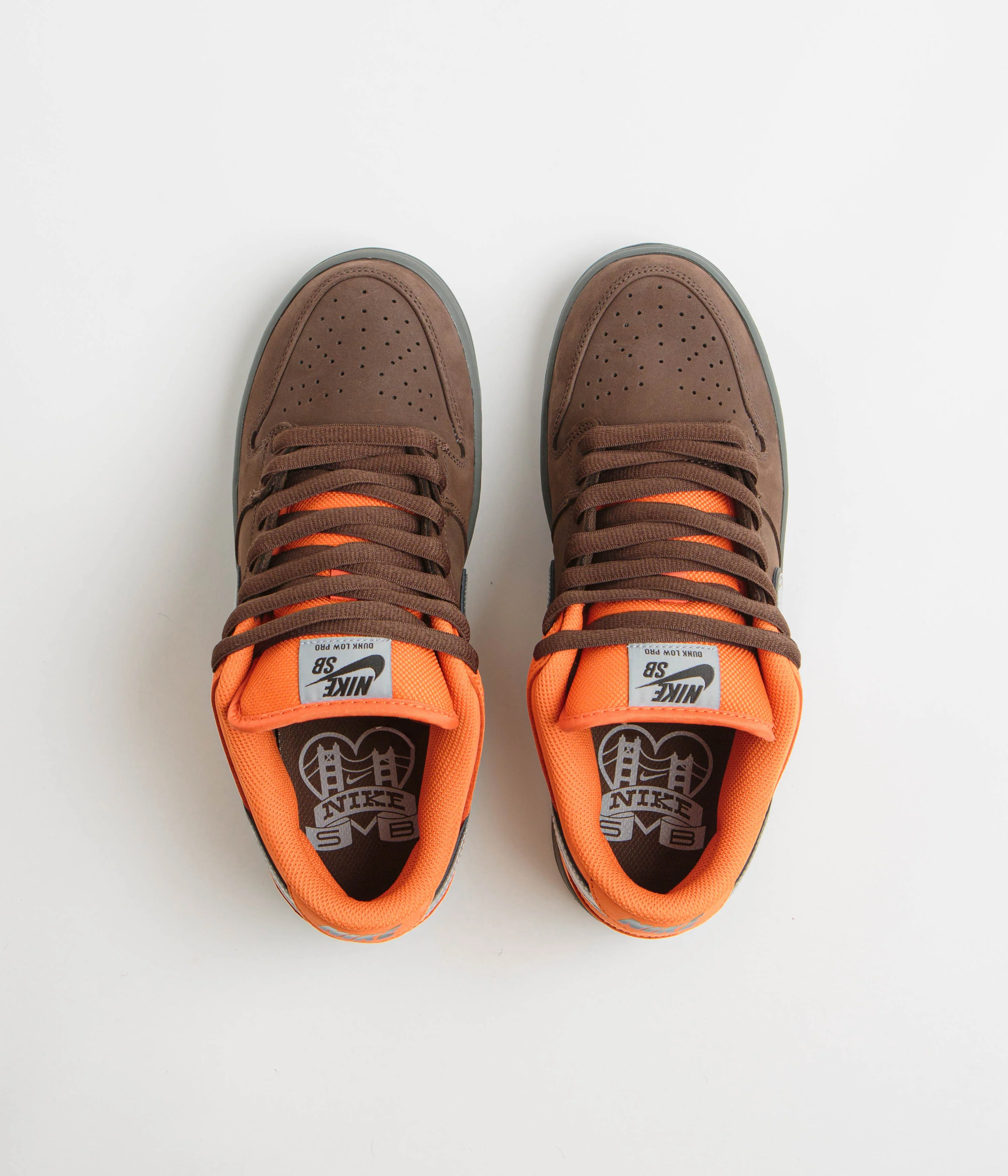 Nike SB Dunk Low Pro ‘Muni Fast' Shoes - Safety Orange / Wolf Grey - Baroque Brown - Image 8