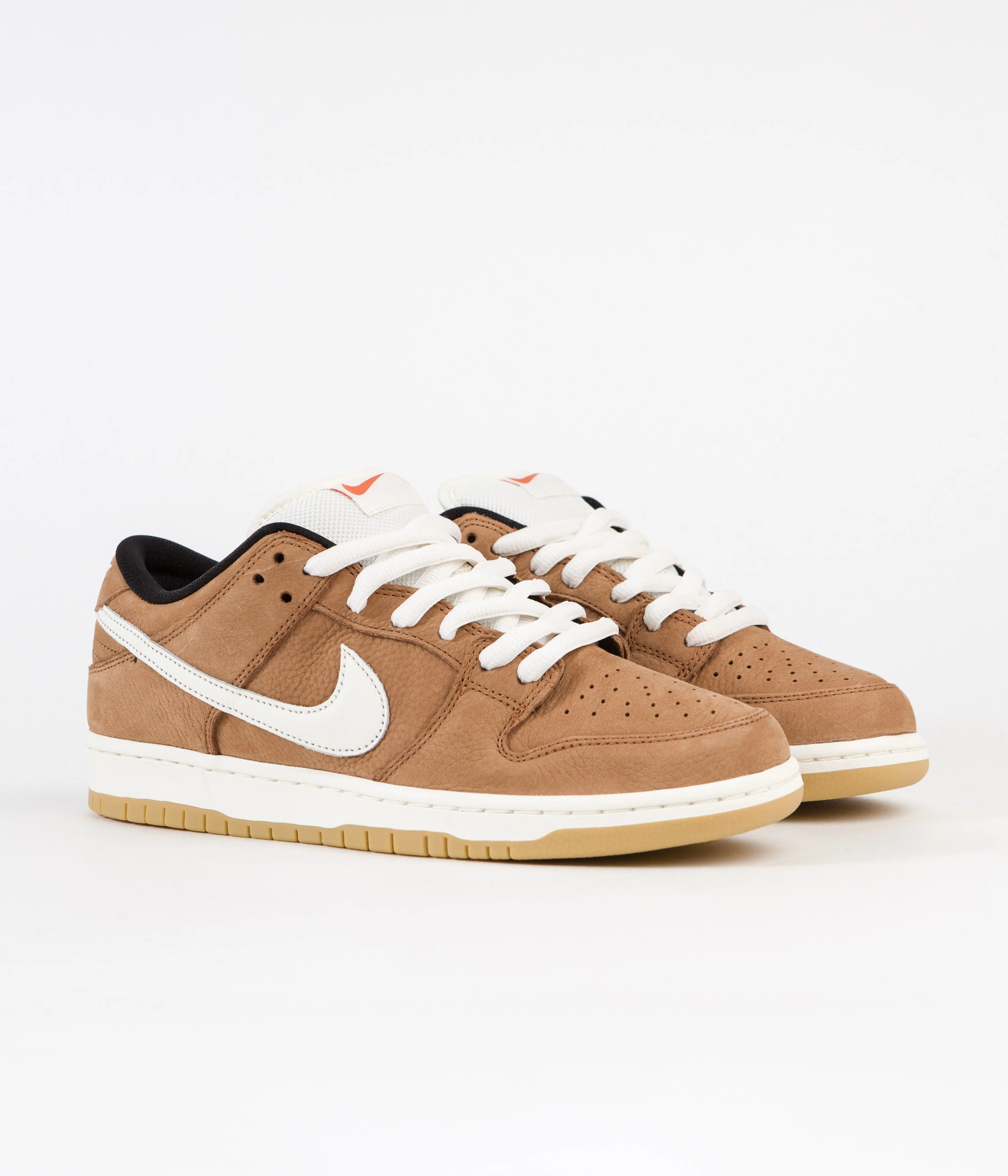 Nike SB Dunk Low Pro Orange Label Shoes - Dark Russet / Sail - Dark Russet - Black - Image 2