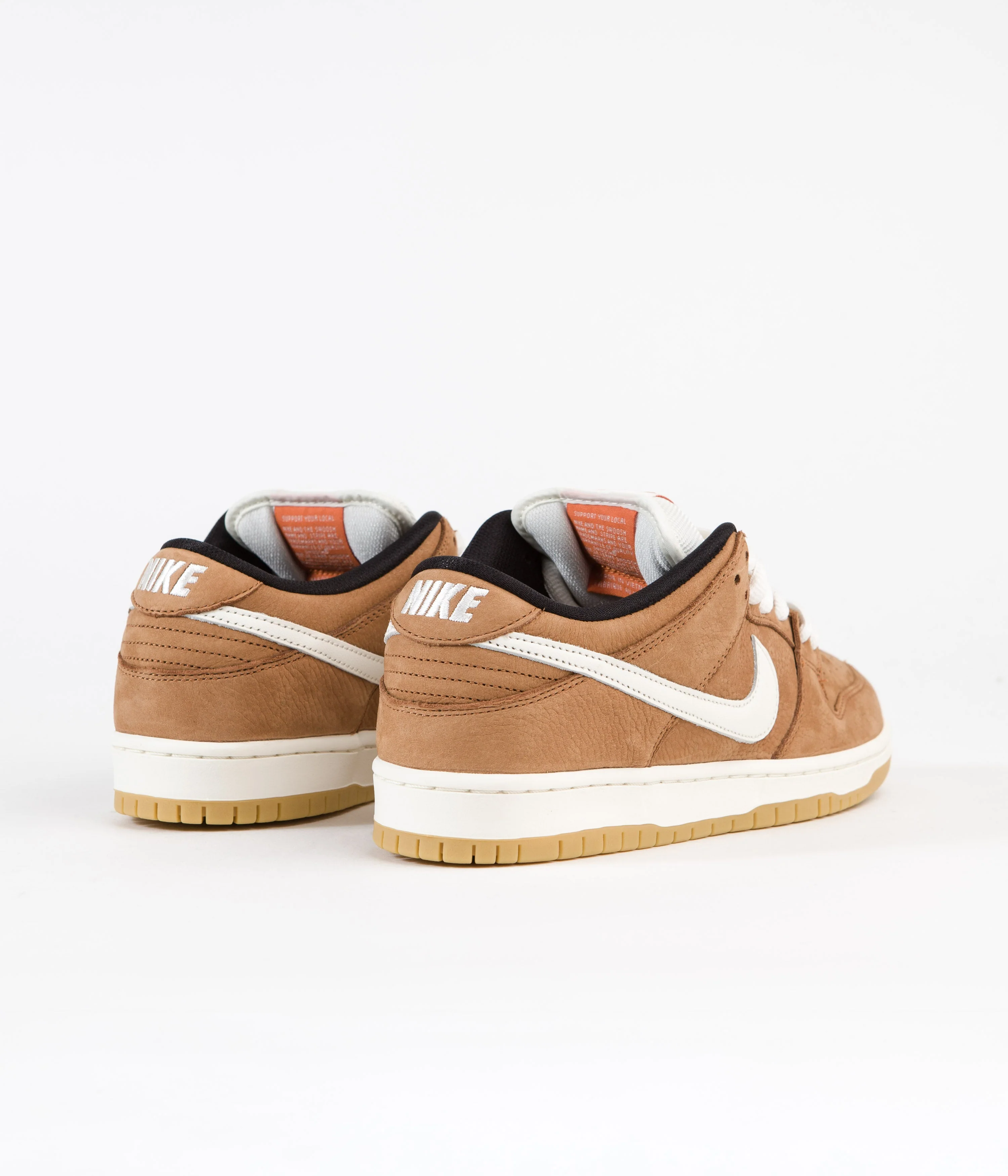 Nike SB Dunk Low Pro Orange Label Shoes - Dark Russet / Sail - Dark Russet - Black - Image 4
