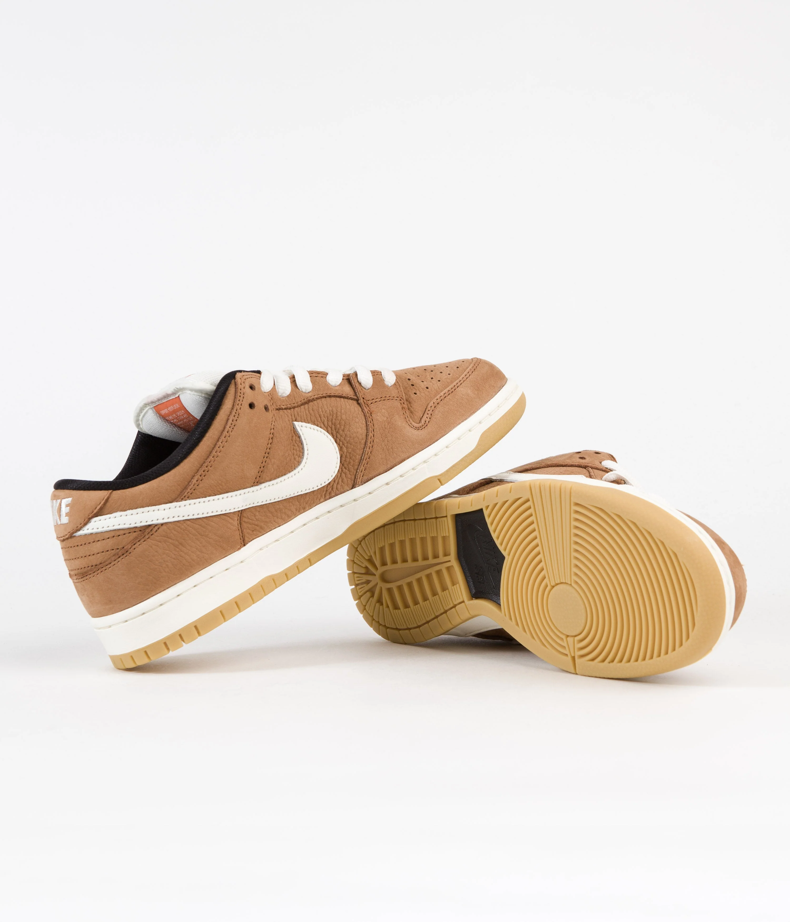 Nike SB Dunk Low Pro Orange Label Shoes - Dark Russet / Sail - Dark Russet - Black - Image 5