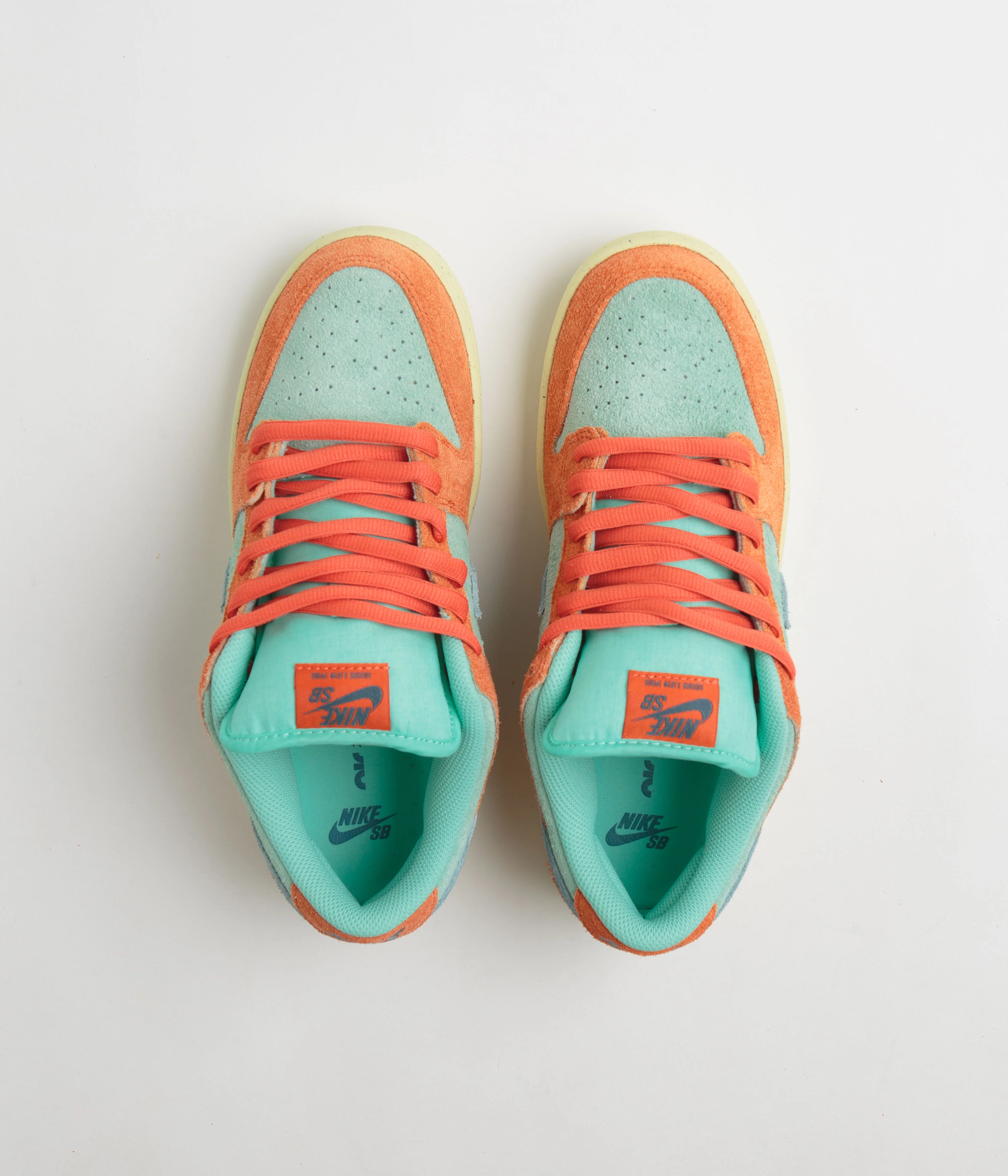 Nike SB Dunk Low Pro Premium Shoes - Orange / Noise Aqua - Emerald Rise - Orange - Image 7
