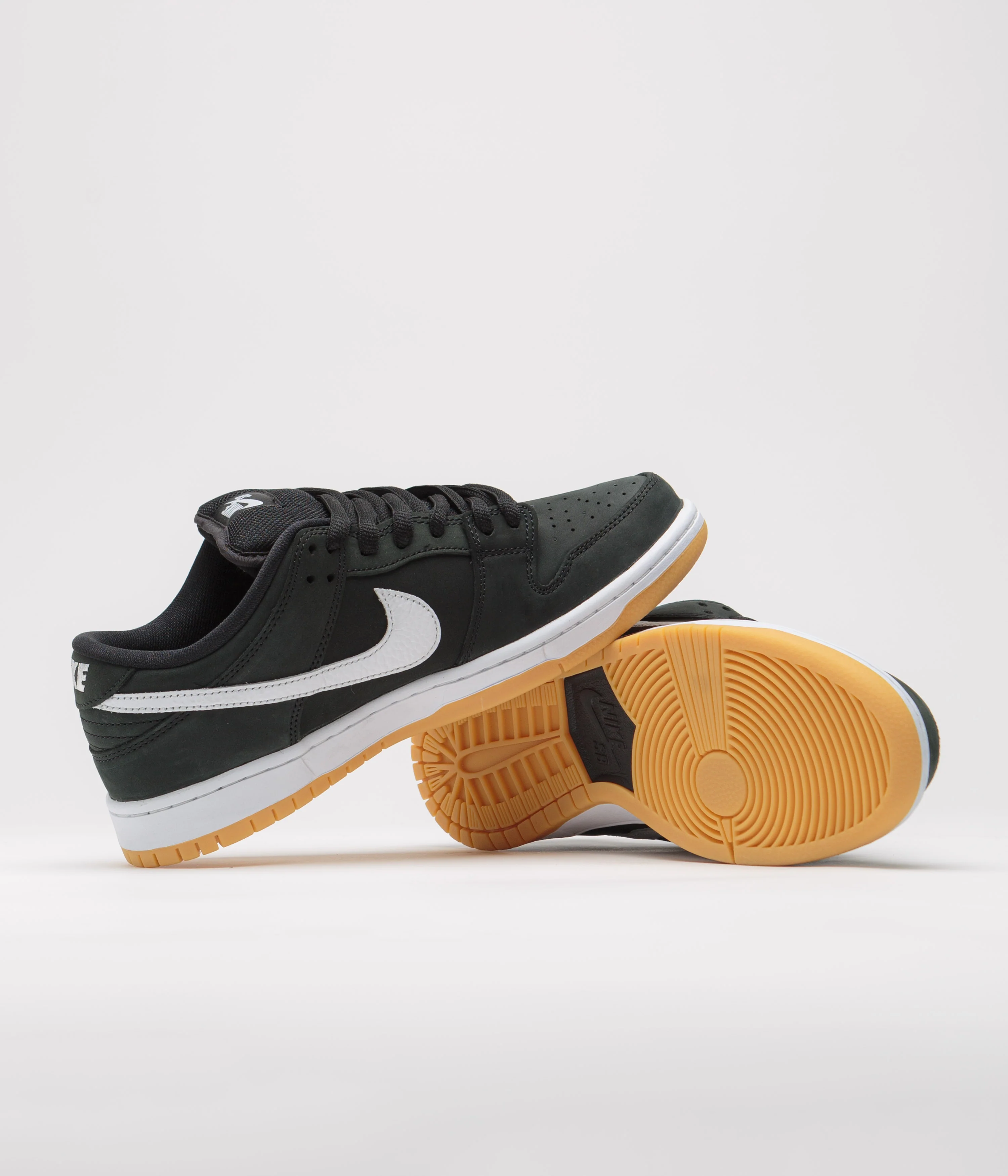 Nike SB Dunk Low Pro Shoes - Black / White - Black - Gum Light Brown - Image 6
