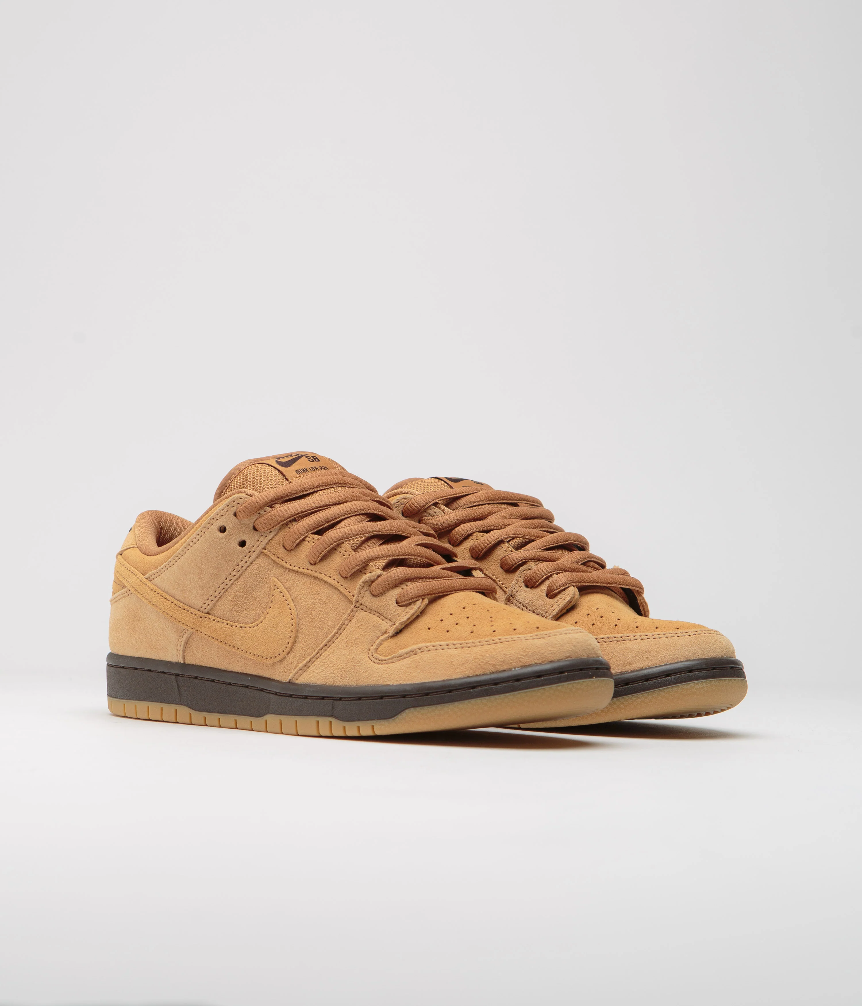 Nike SB Dunk Low Pro 'Wheat' Shoes - Flax / Flax - Flax - Baroque Brown - Image 2