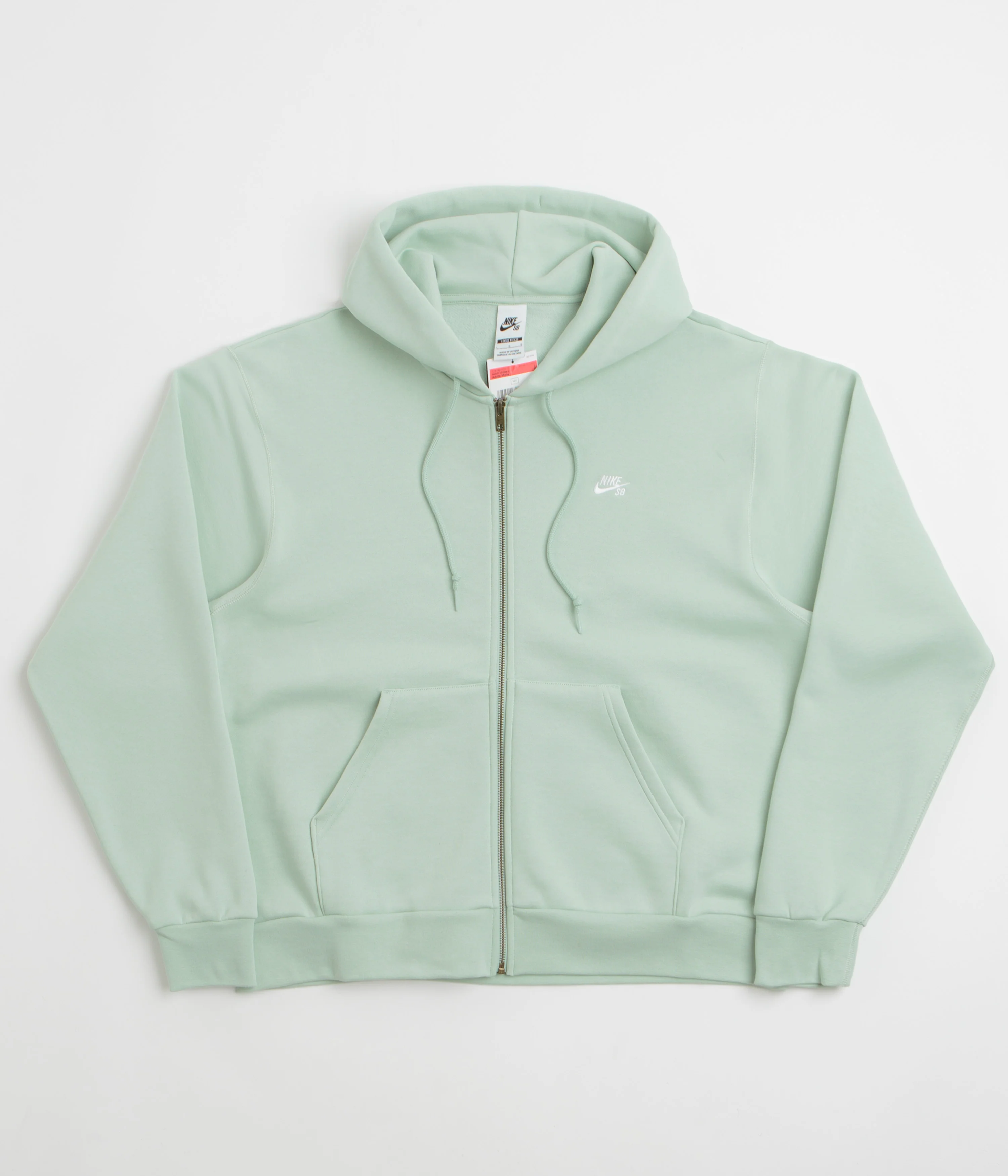 Nike SB Essential Logo Full Zip Hoodie - Pistachio Frost / White