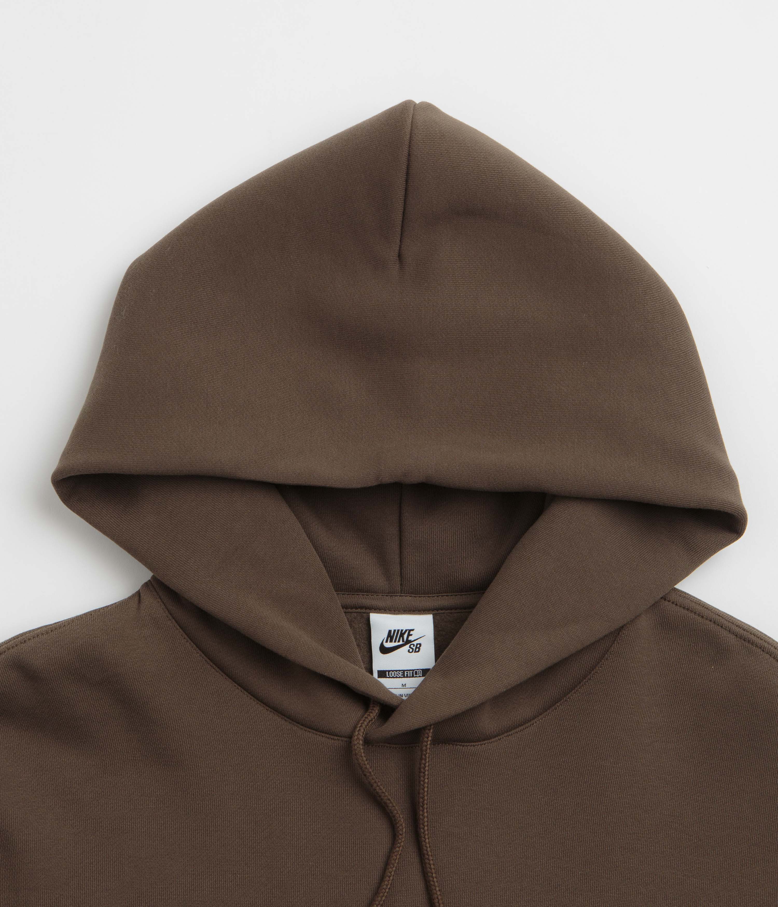 Nike SB Essential Logo Hoodie - Dark Hazel / White - Image 2