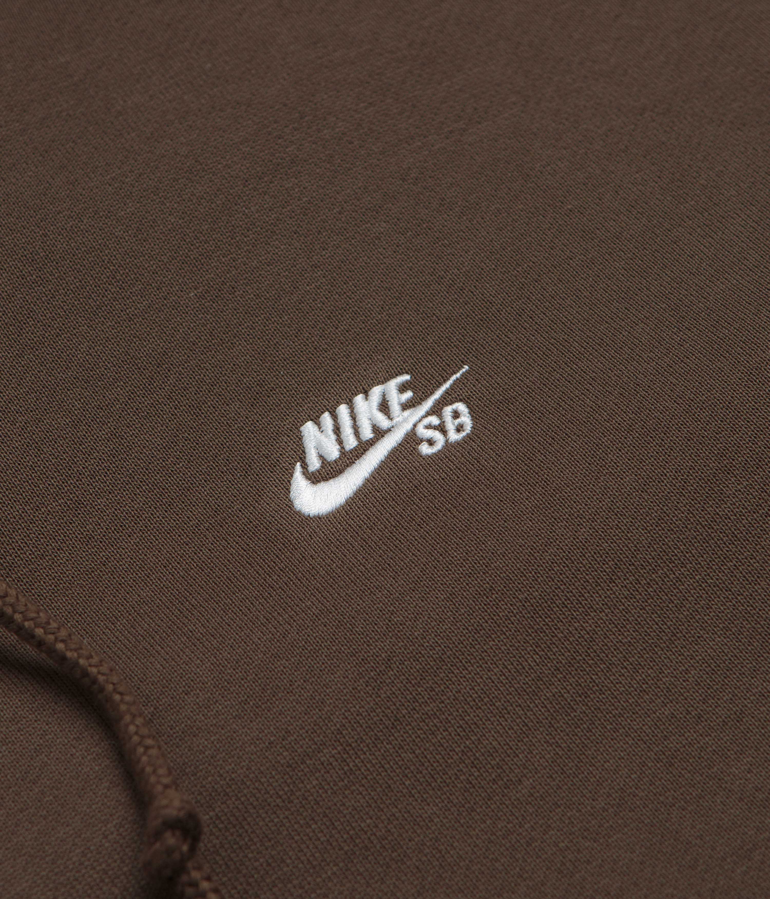 Nike SB Essential Logo Hoodie - Dark Hazel / White - Image 3