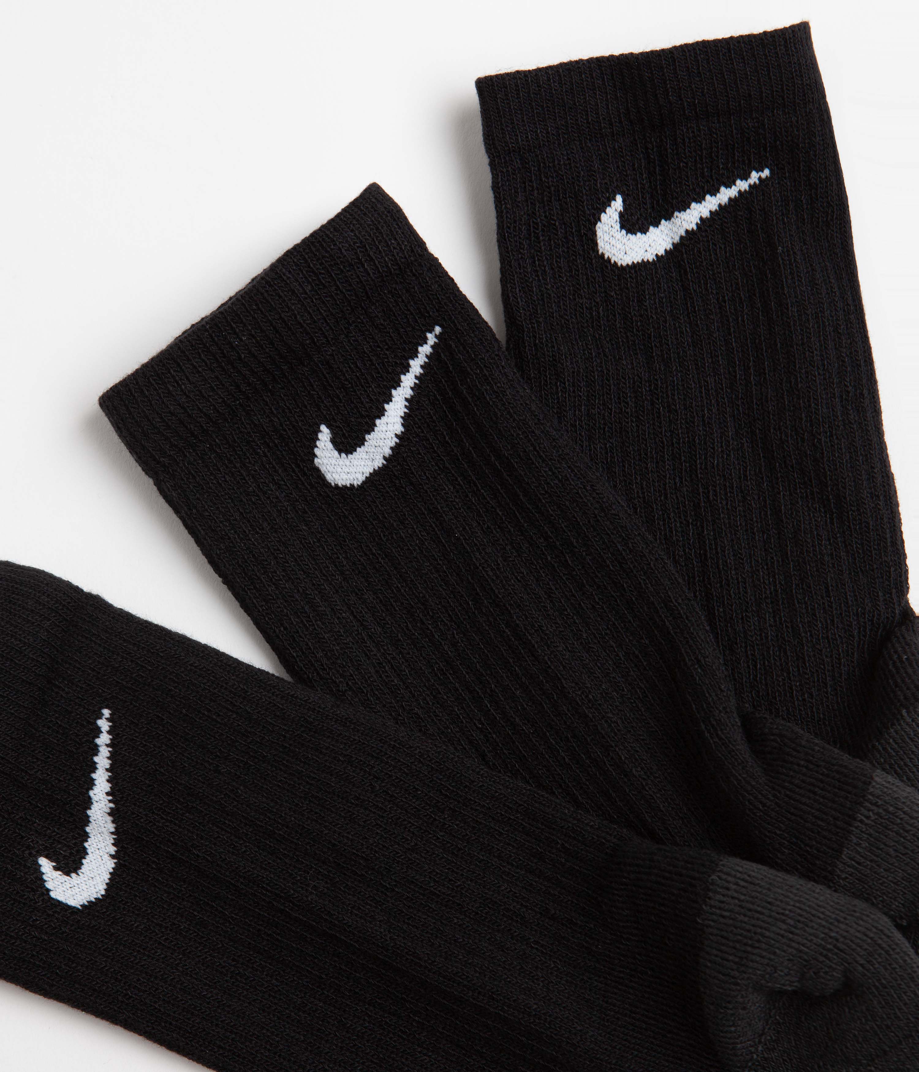 Nike SB Everyday Max Cushioned Crew Socks (3 Pack) - Black / Anthracite / White - Image 3