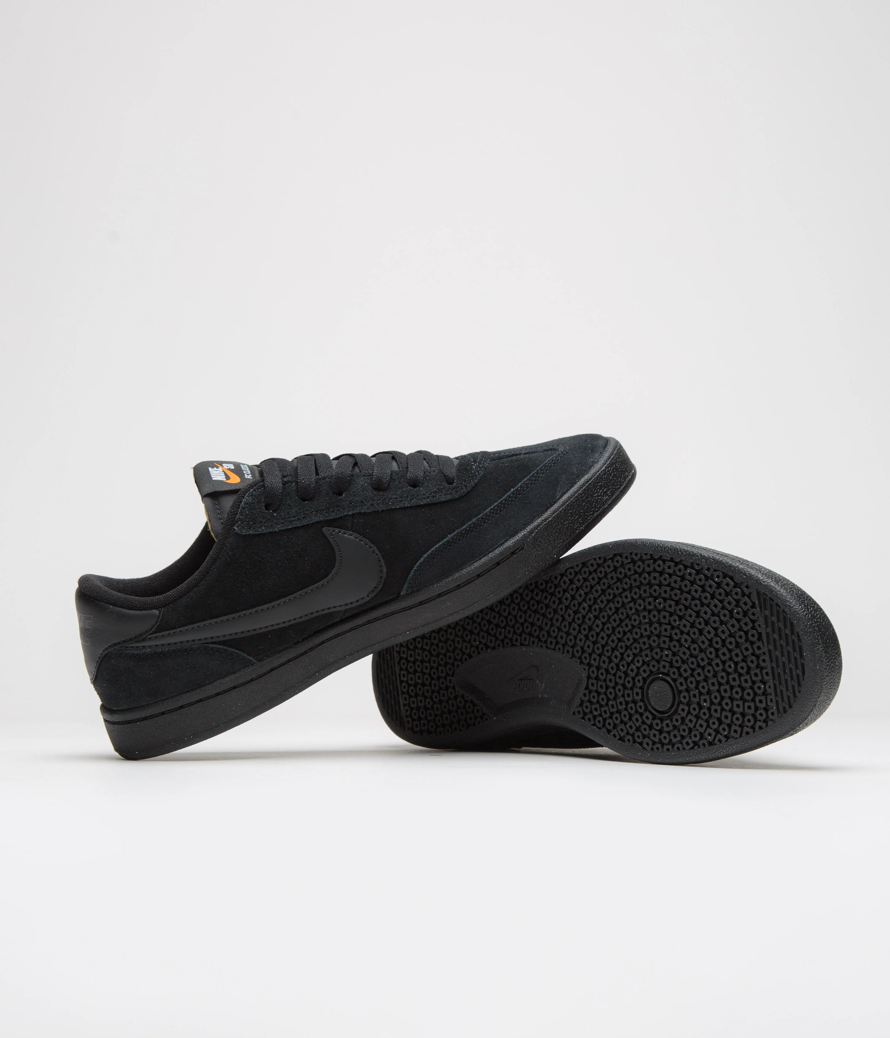Nike SB FC Classic Shoes - Black / Black - Black - Vivid Orange - Image 5