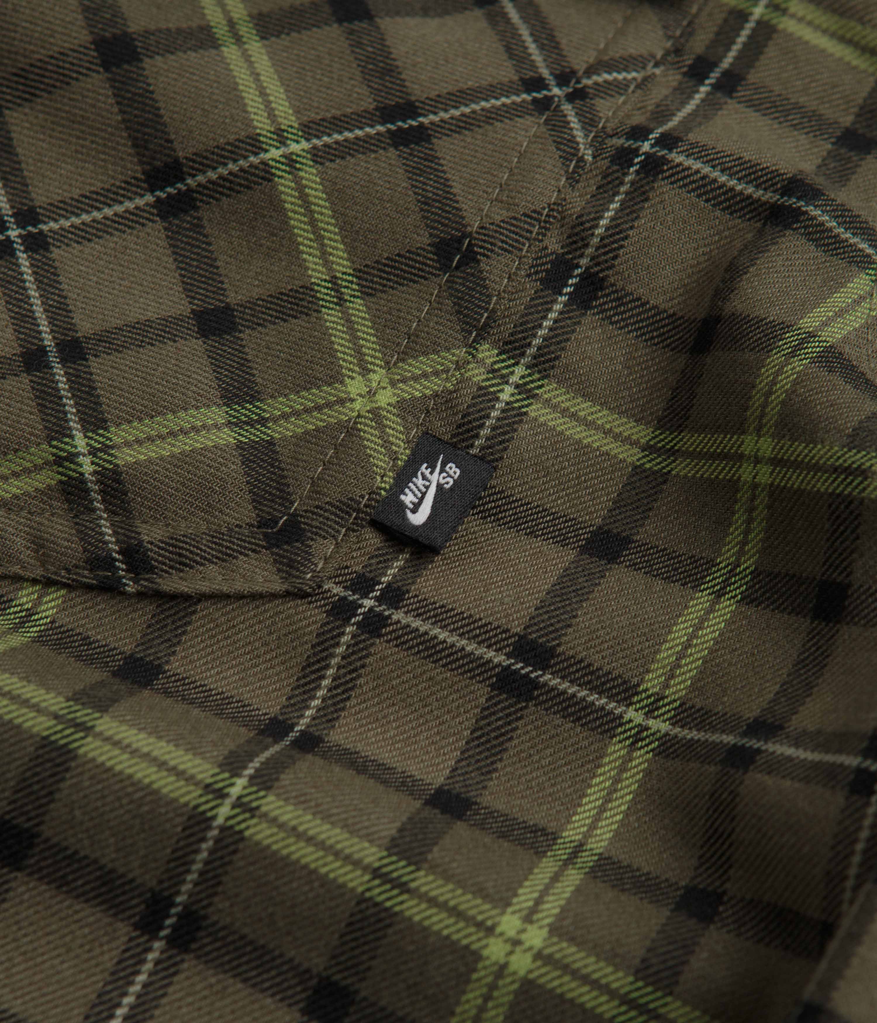 Nike SB Flannel Shirt - Medium Olive / Cargo Khaki - Image 3