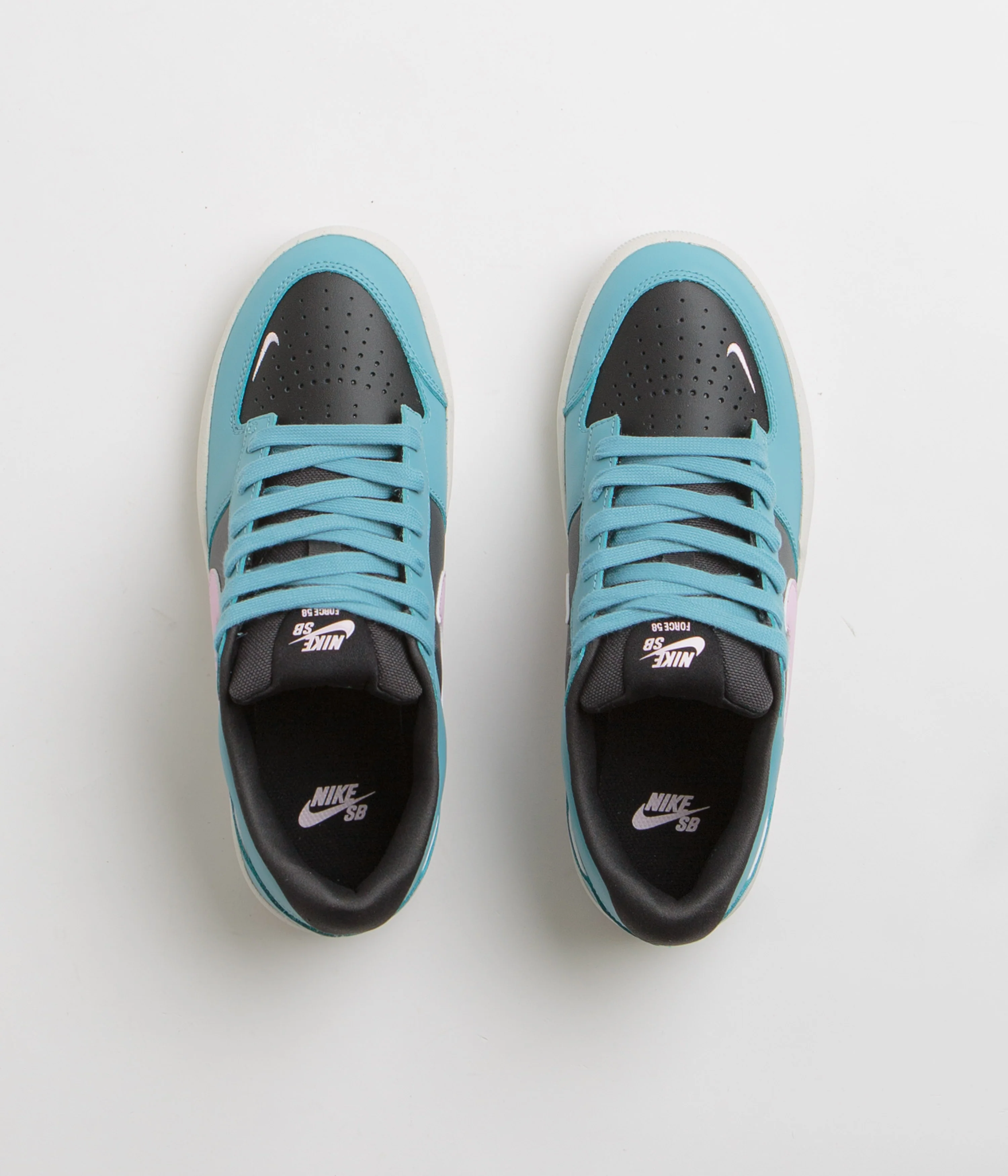 Nike SB Force 58 Premium Shoes - Denim Turquoise / Pink Foam - Dark Smoke Grey - Image 6