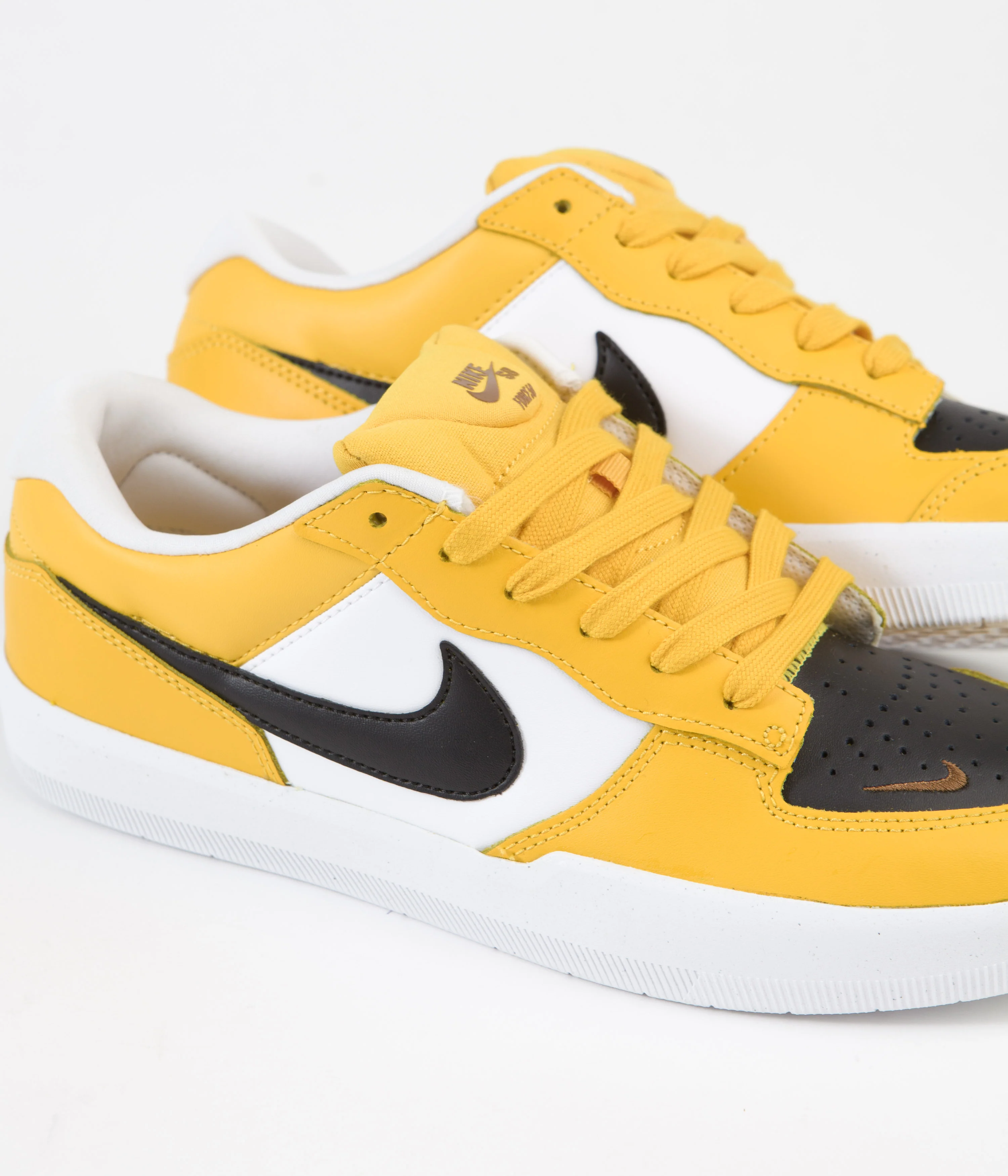 Nike SB Force 58 Premium Shoes - University Gold / Black - White - Pecan - Image 3