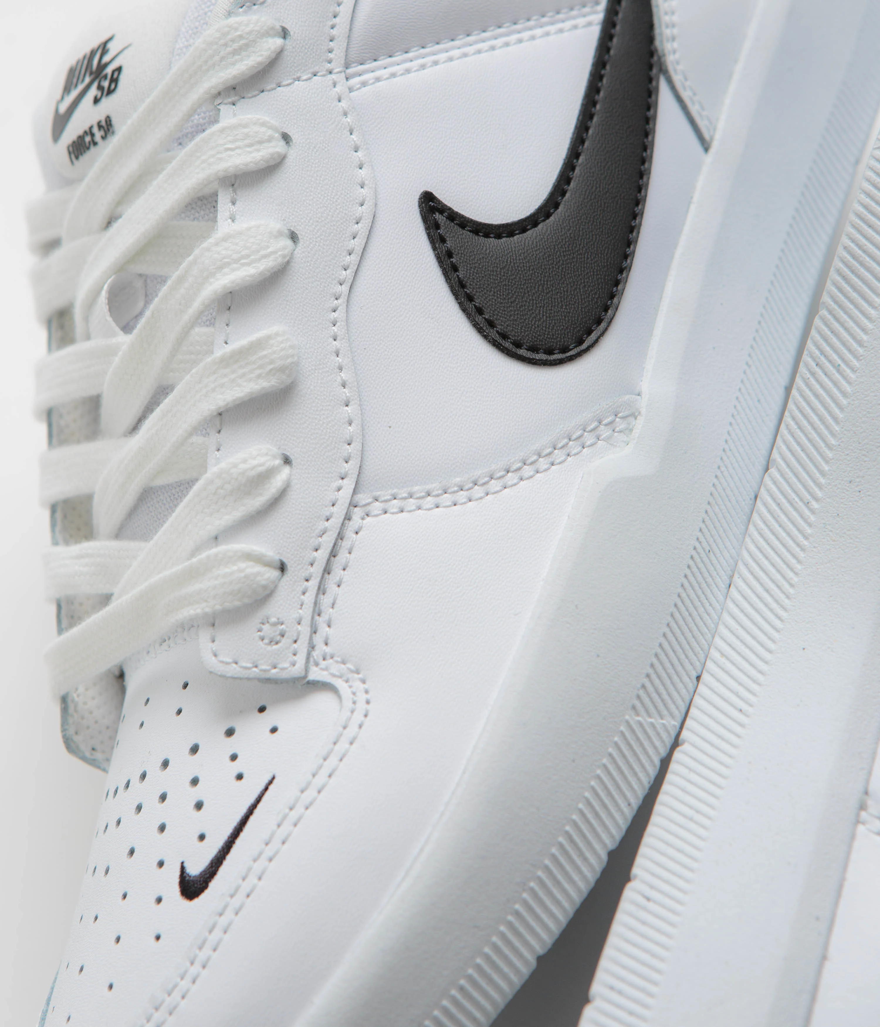 Nike SB Force 58 Premium Shoes - White / Black - White - White - Image 5
