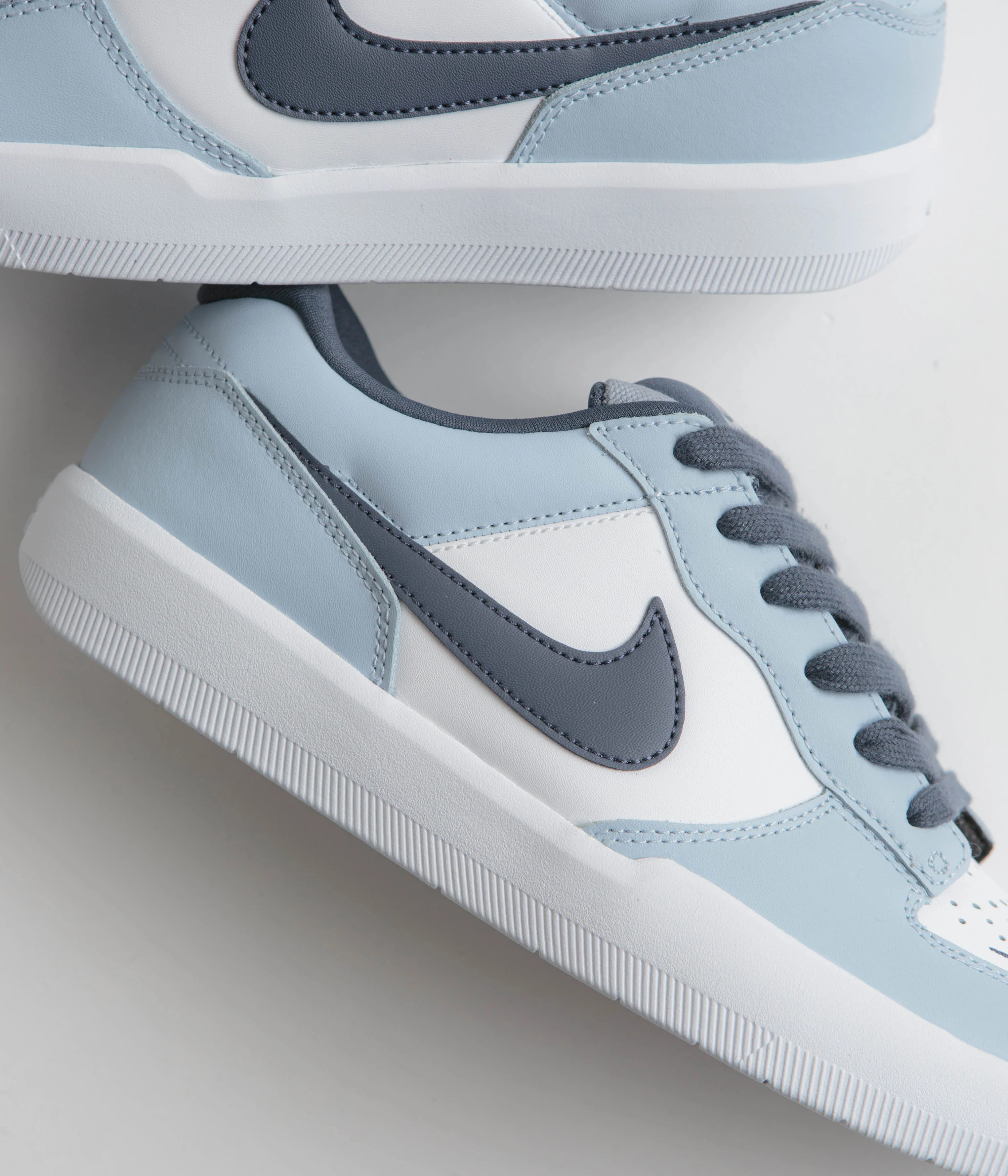 Nike SB Force 58 Premium Shoes - White / Thunder Blue - White - Ashen Slate - Image 3