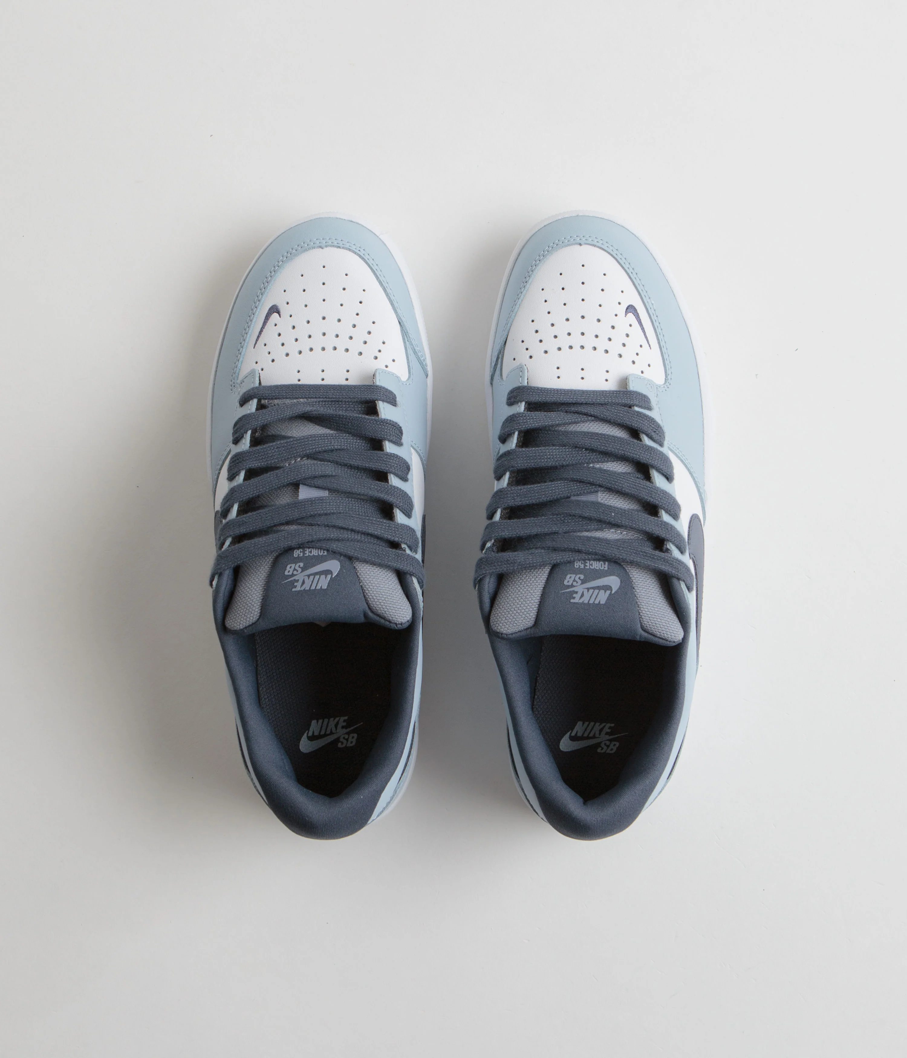 Nike SB Force 58 Premium Shoes - White / Thunder Blue - White - Ashen Slate - Image 7