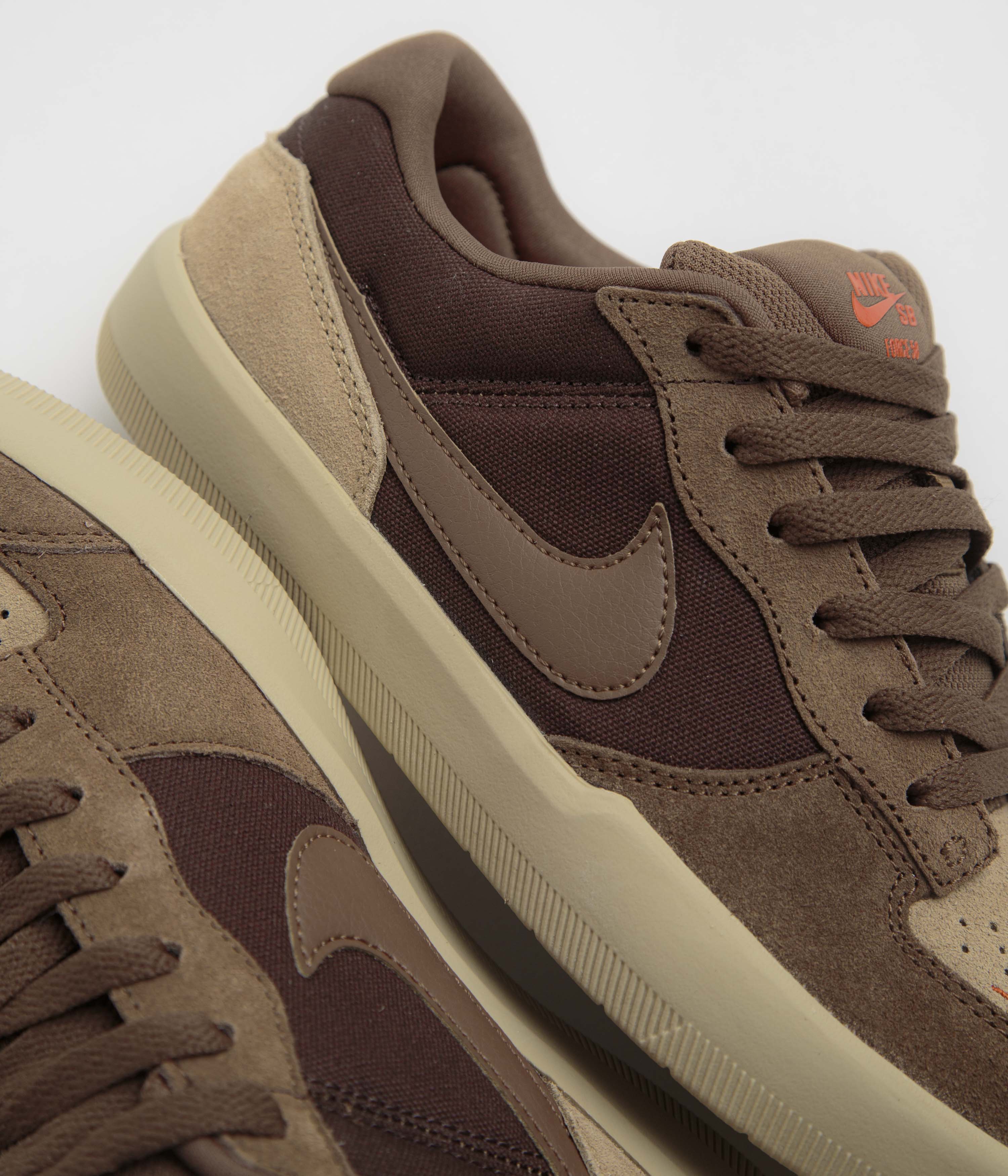 Nike SB Force 58 Shoes - Baroque Brown / Mosswood Brown - Image 3