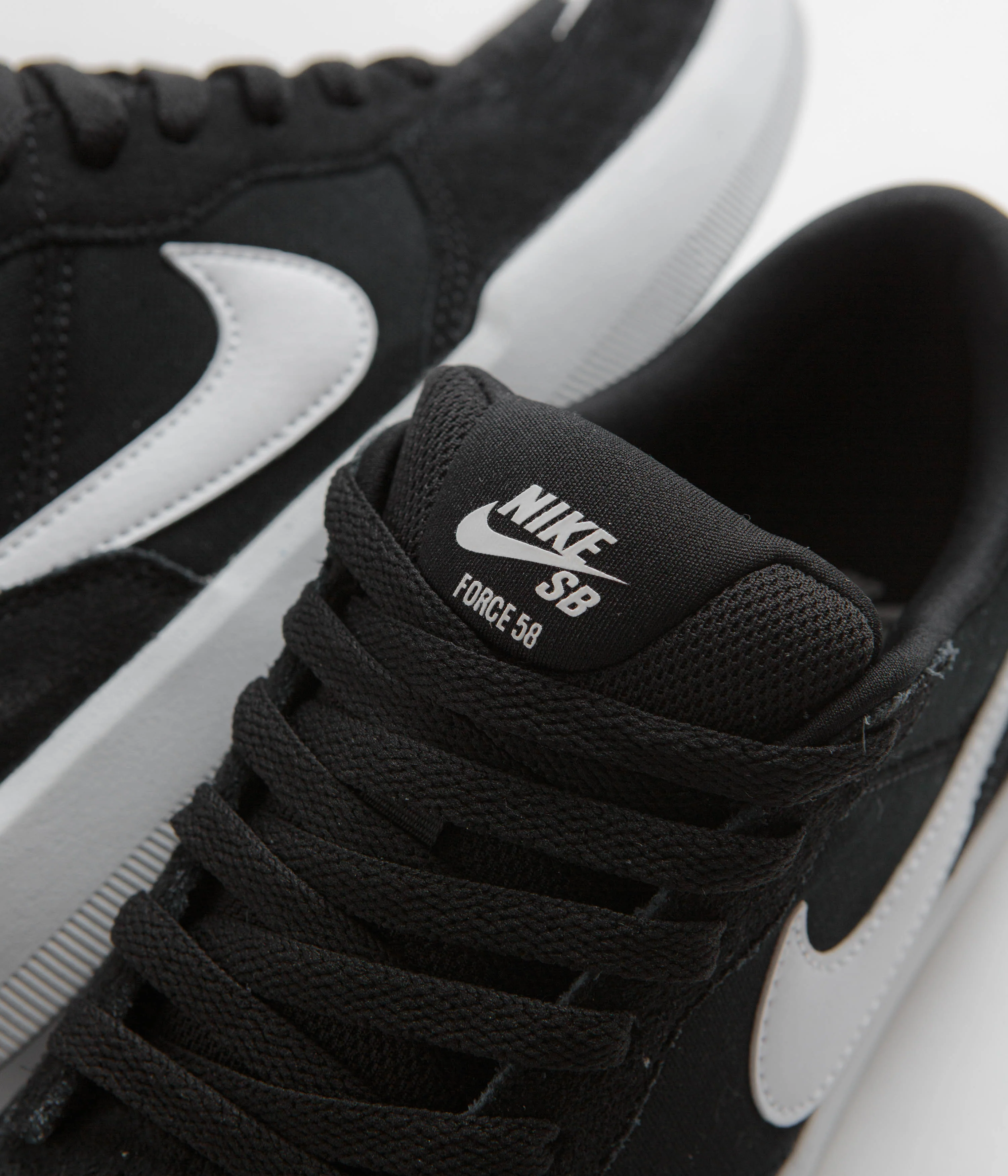 Nike SB Force 58 Shoes - Black / White - Black - Image 3