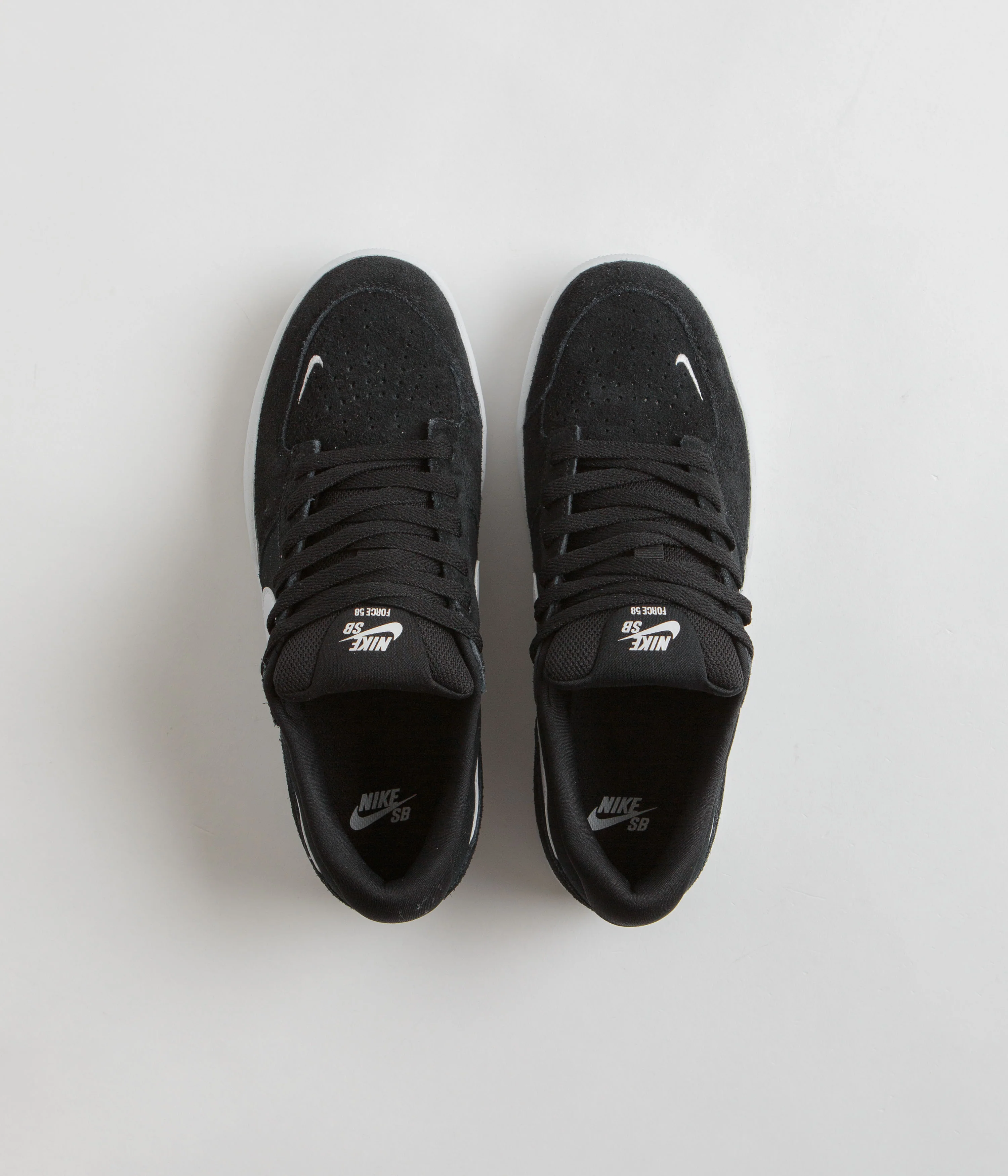 Nike SB Force 58 Shoes - Black / White - Black - Image 7