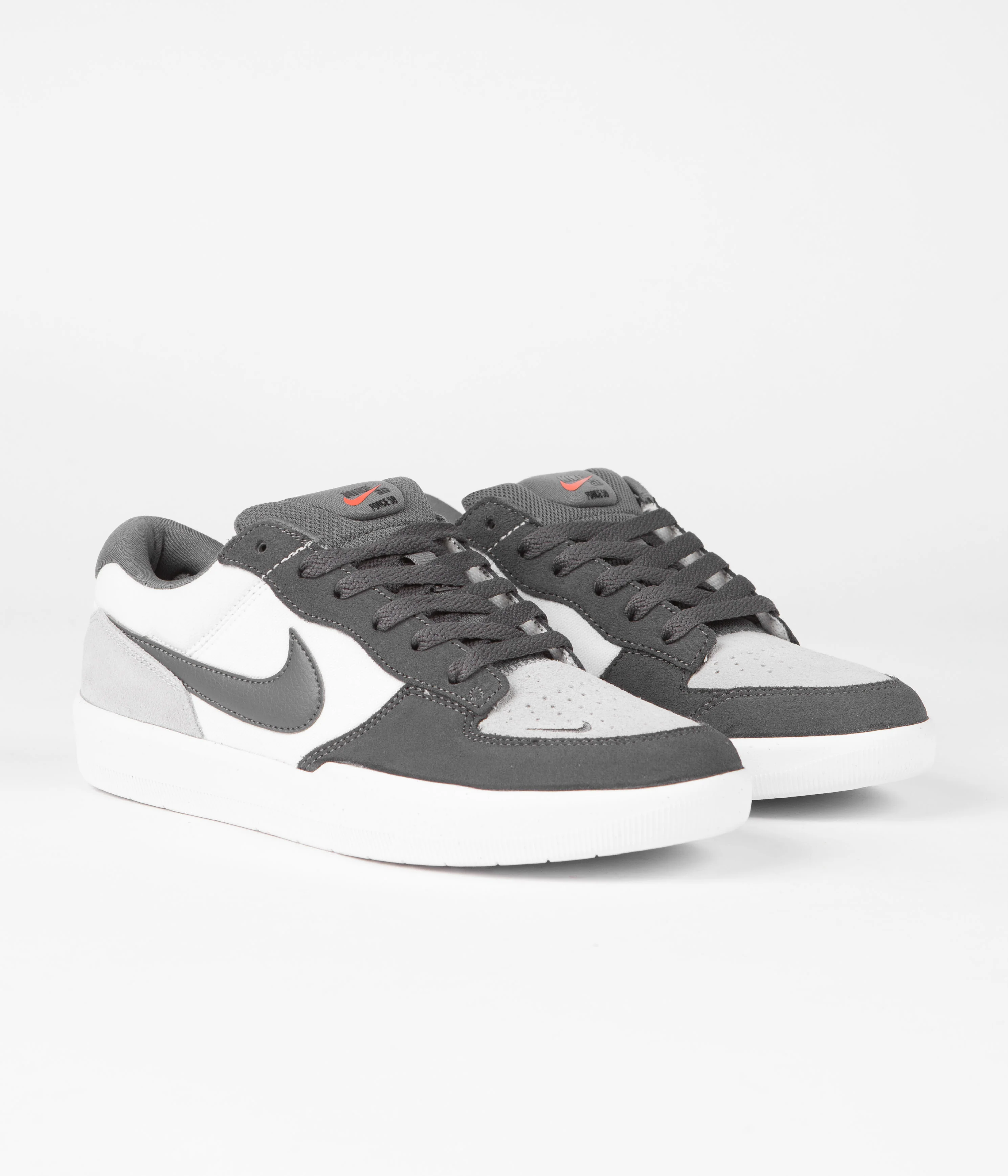 Nike SB Force 58 Shoes - Dark Grey / Dark Grey - White - Wolf Grey - Image 2