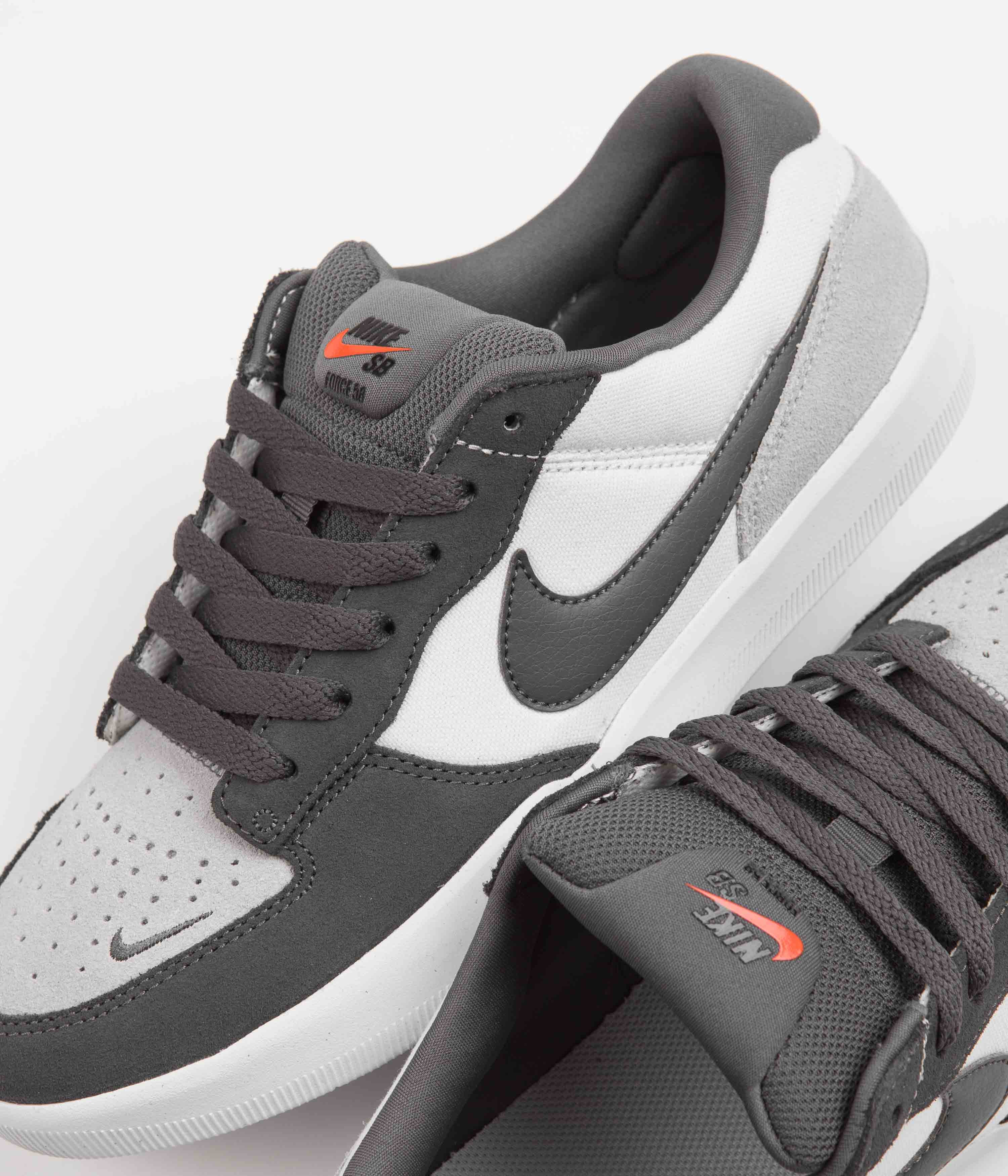 Nike SB Force 58 Shoes - Dark Grey / Dark Grey - White - Wolf Grey - Image 3