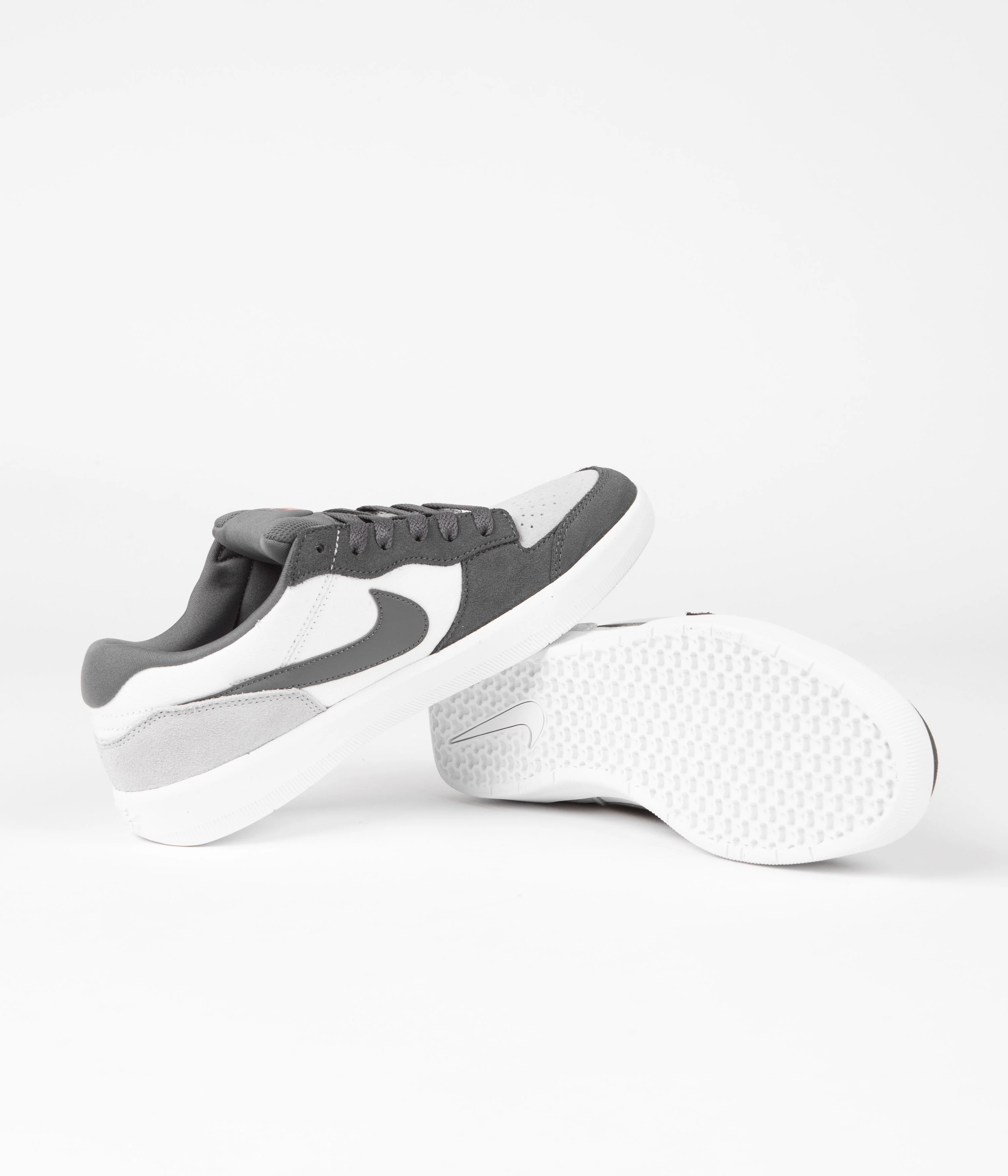 Nike SB Force 58 Shoes - Dark Grey / Dark Grey - White - Wolf Grey - Image 5