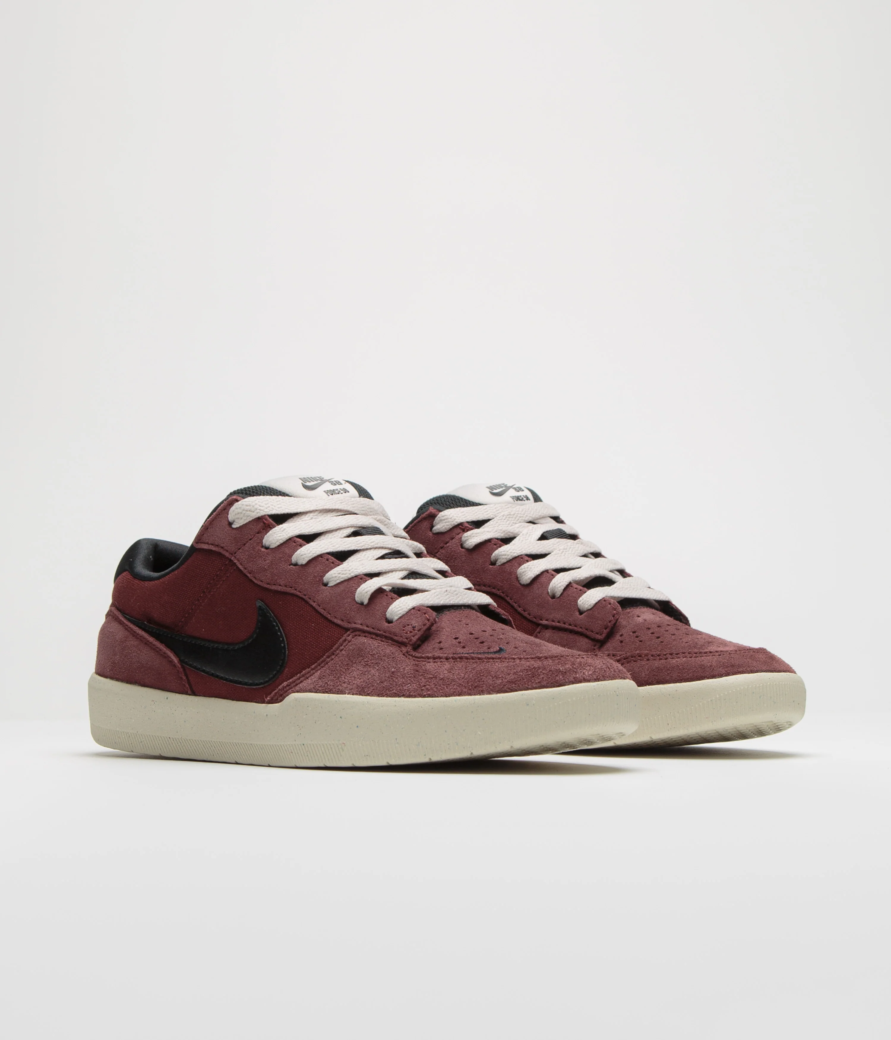 Nike SB Force 58 Shoes - Dark Team Red / Black - Black - Light Orewood Brown - Image 2