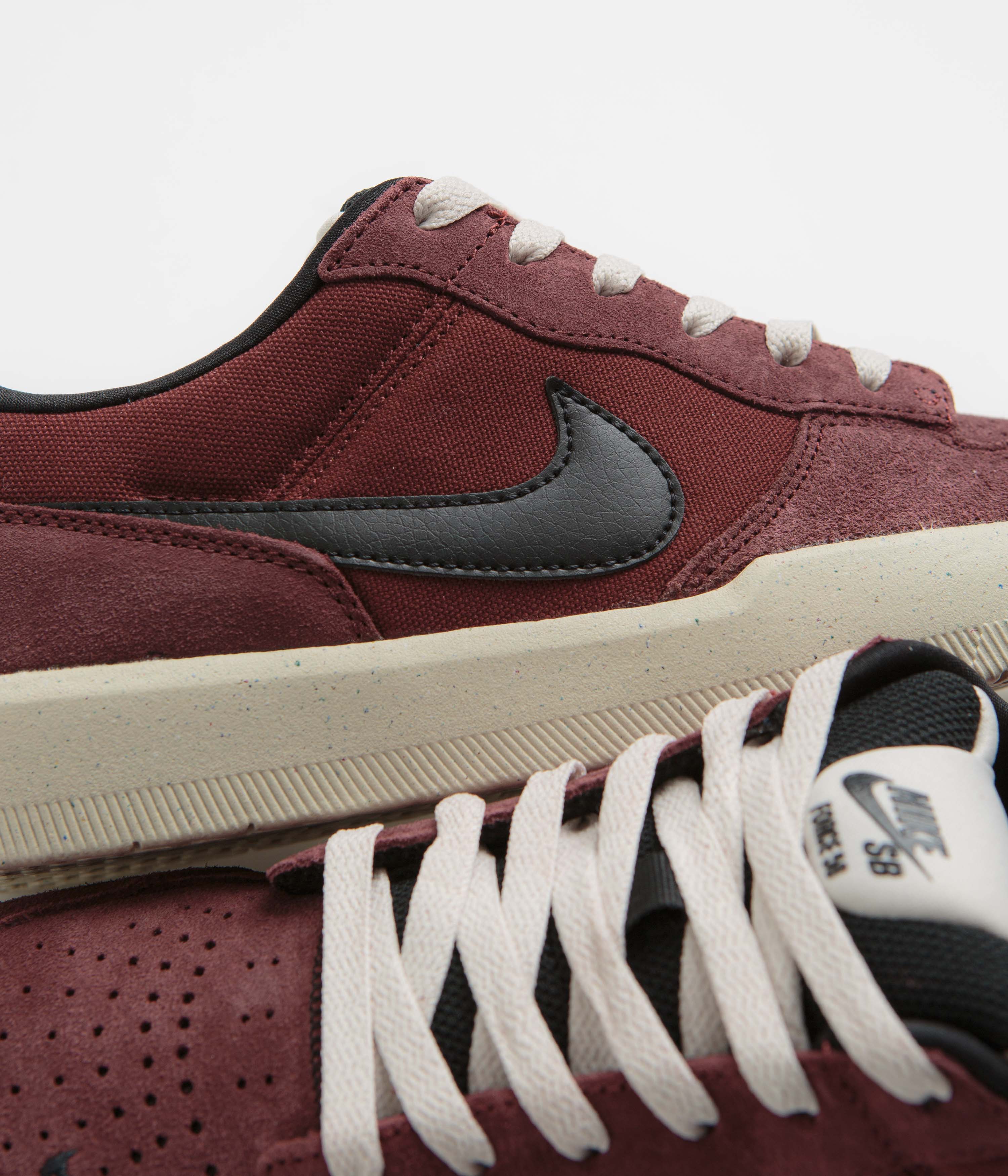 Nike SB Force 58 Shoes - Dark Team Red / Black - Black - Light Orewood Brown - Image 7
