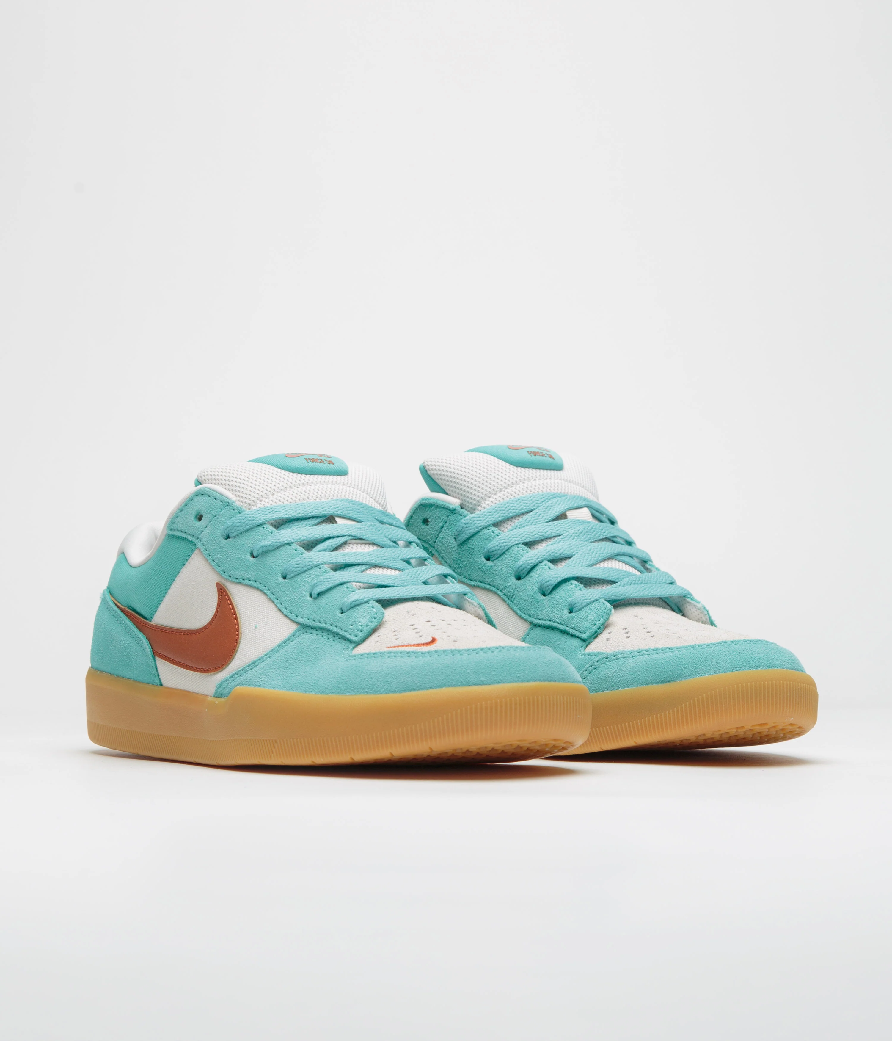 Nike SB Force 58 Shoes - Green Frost / Dark Russet - Phantom - Image 2