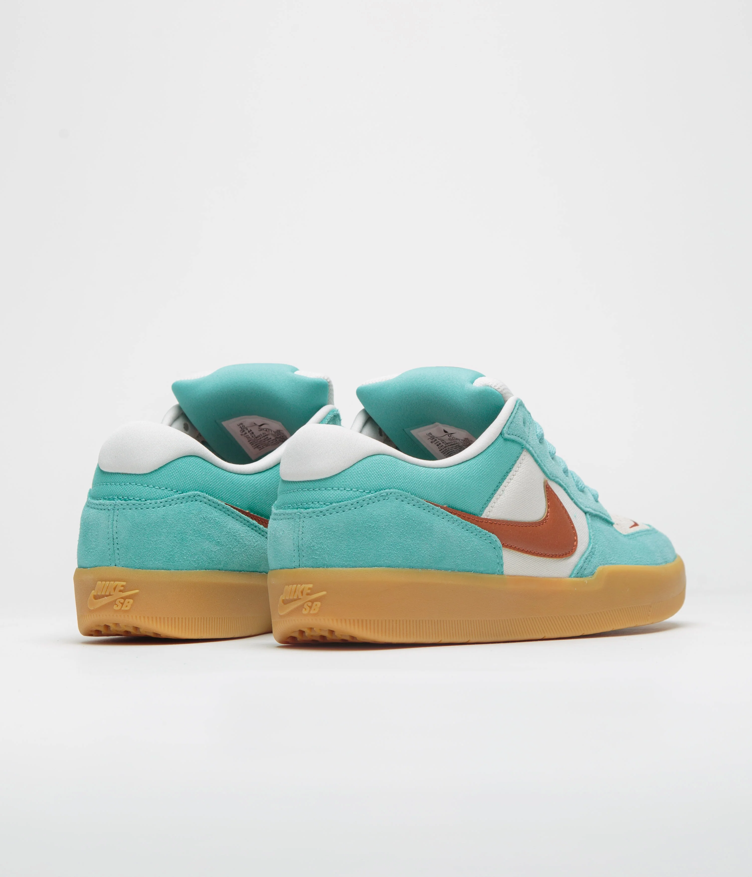 Nike SB Force 58 Shoes - Green Frost / Dark Russet - Phantom - Image 4