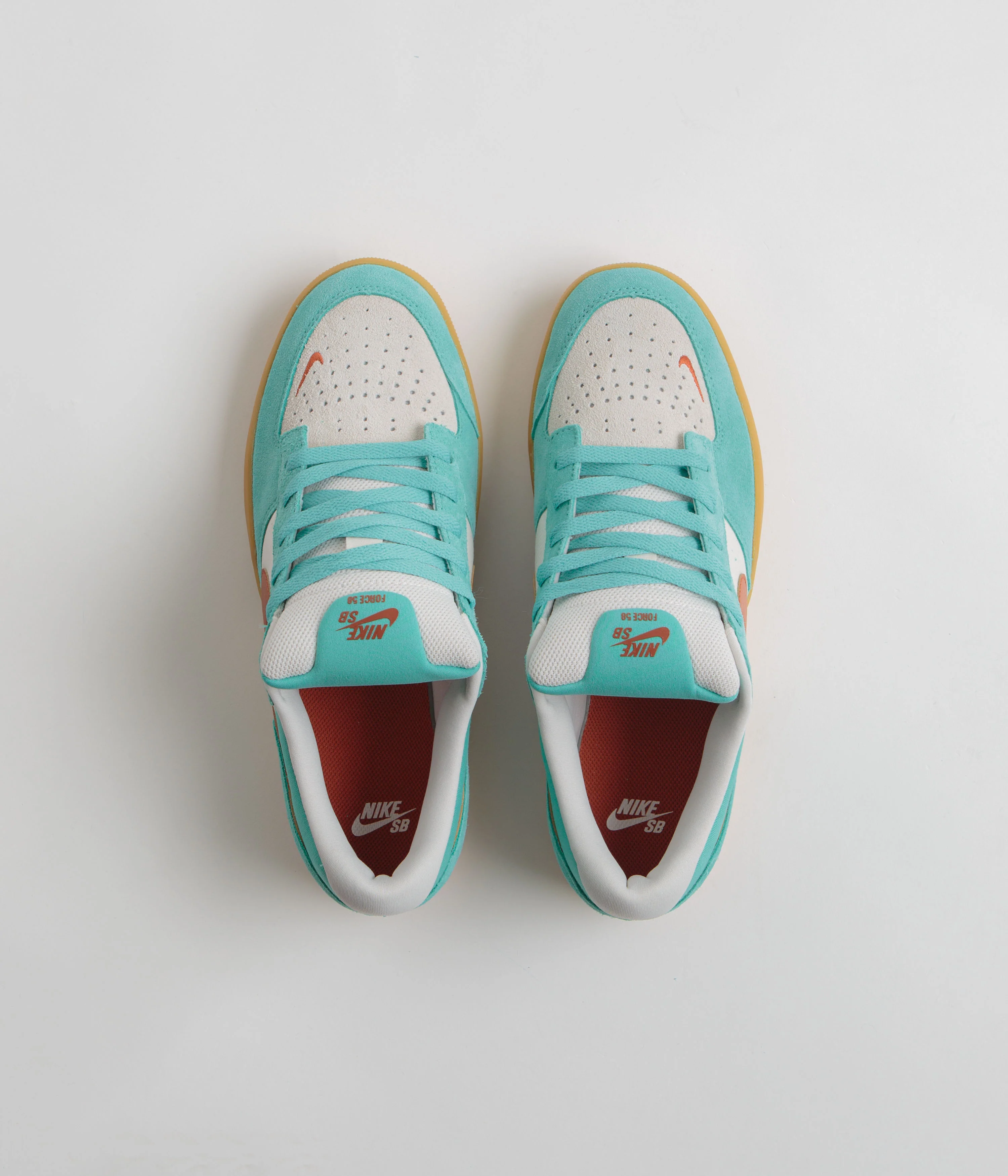 Nike SB Force 58 Shoes - Green Frost / Dark Russet - Phantom - Image 7