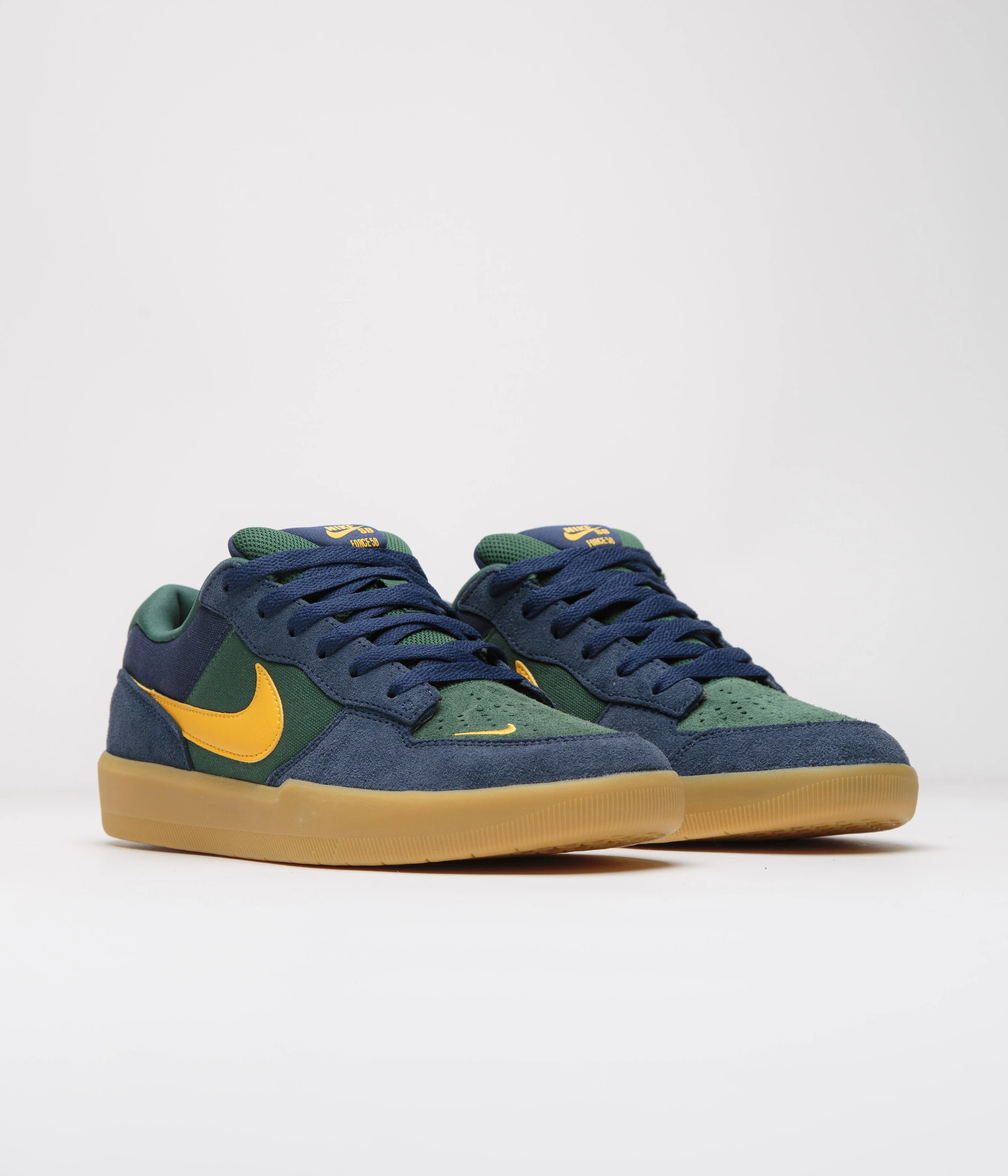 Nike SB Force 58 Shoes - Midnight Navy / University Gold - Fir - Image 2