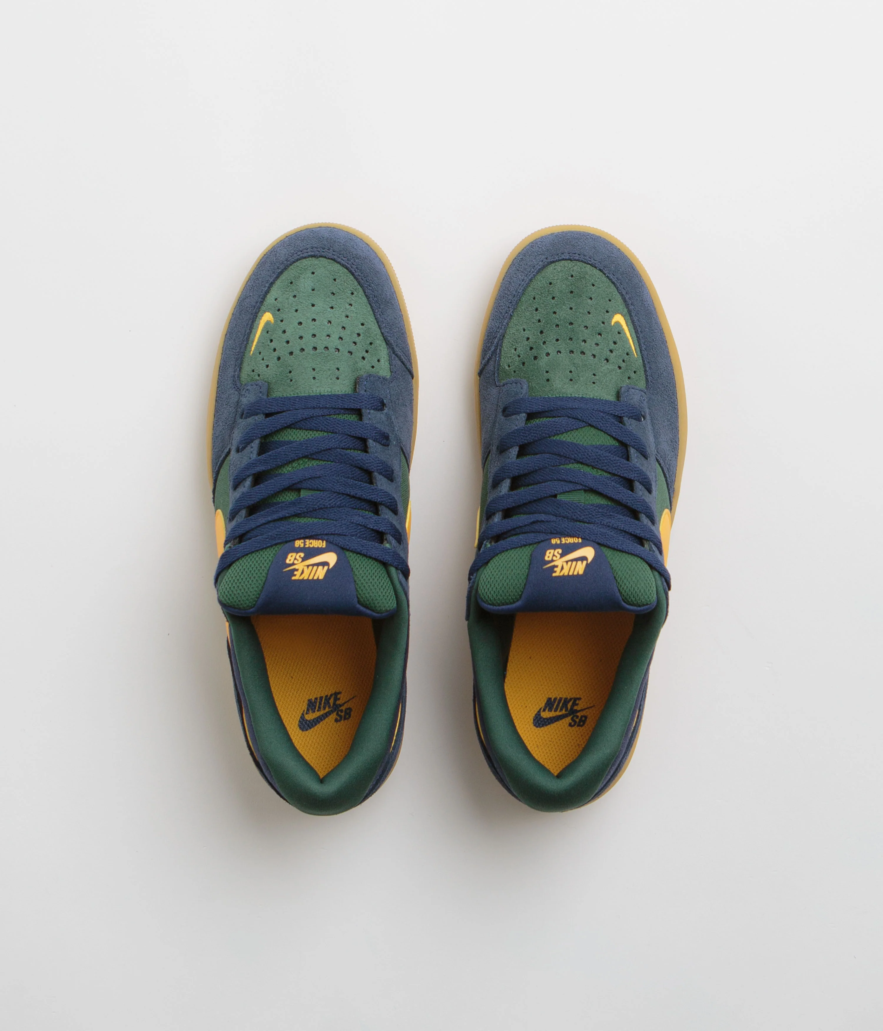 Nike SB Force 58 Shoes - Midnight Navy / University Gold - Fir - Image 6