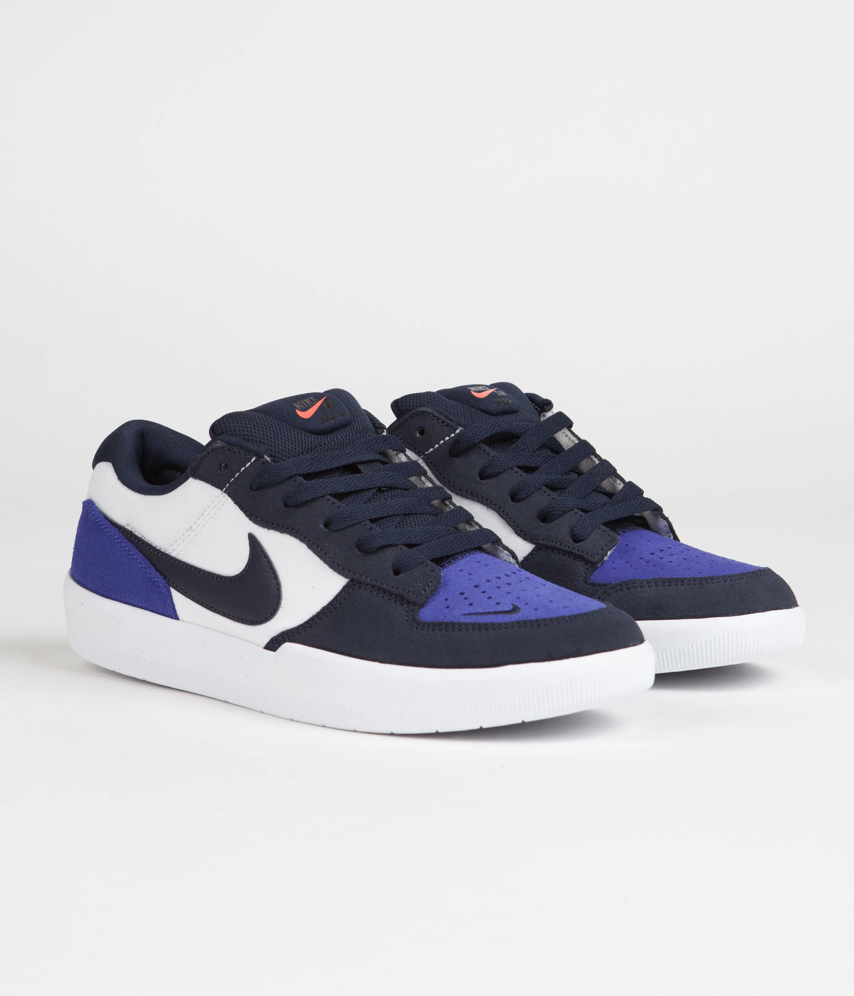 Nike SB Force 58 Shoes - Obsidian / Obsidian - White - Hyper Royal - Image 2