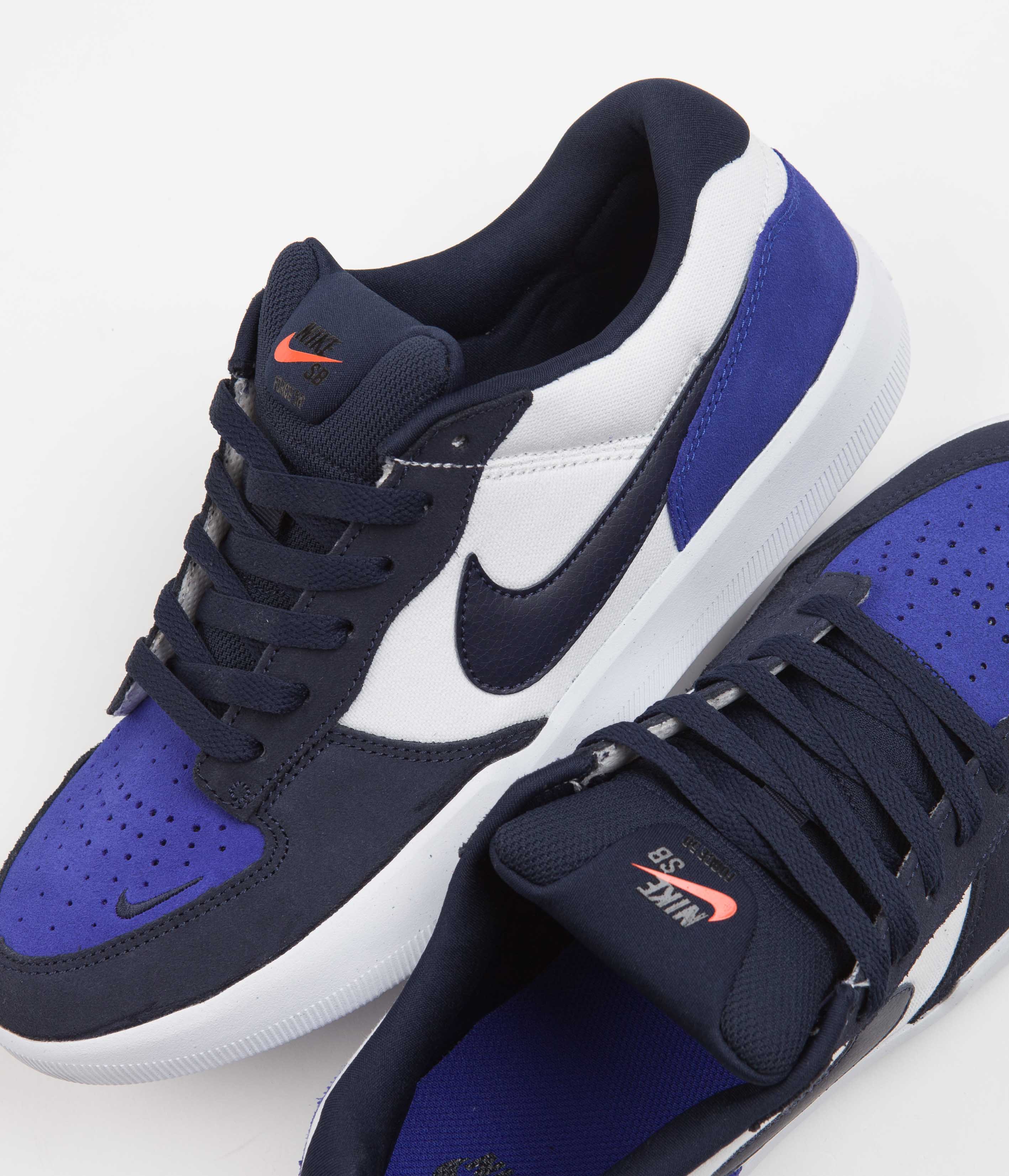 Nike SB Force 58 Shoes - Obsidian / Obsidian - White - Hyper Royal - Image 3