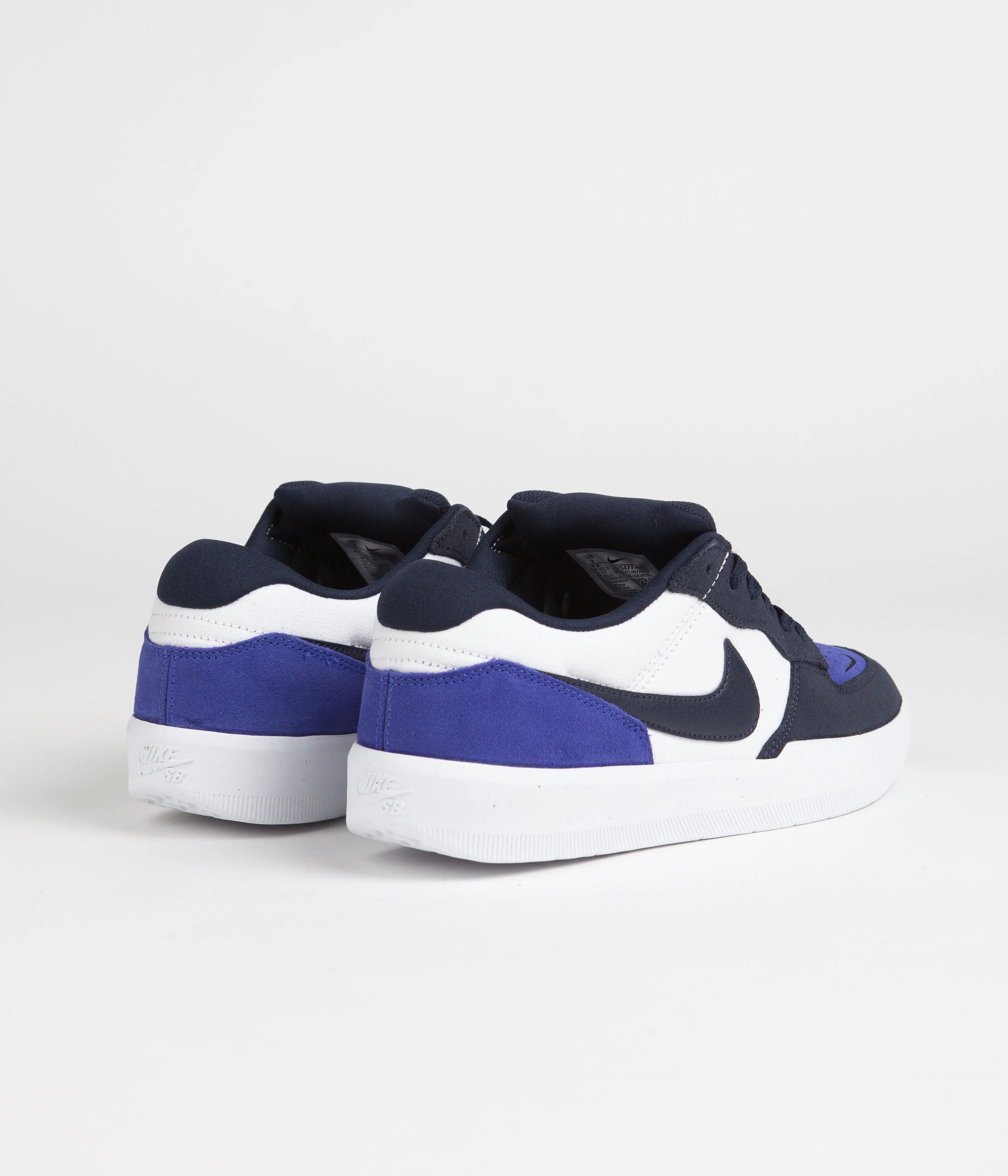 Nike SB Force 58 Shoes - Obsidian / Obsidian - White - Hyper Royal - Image 4