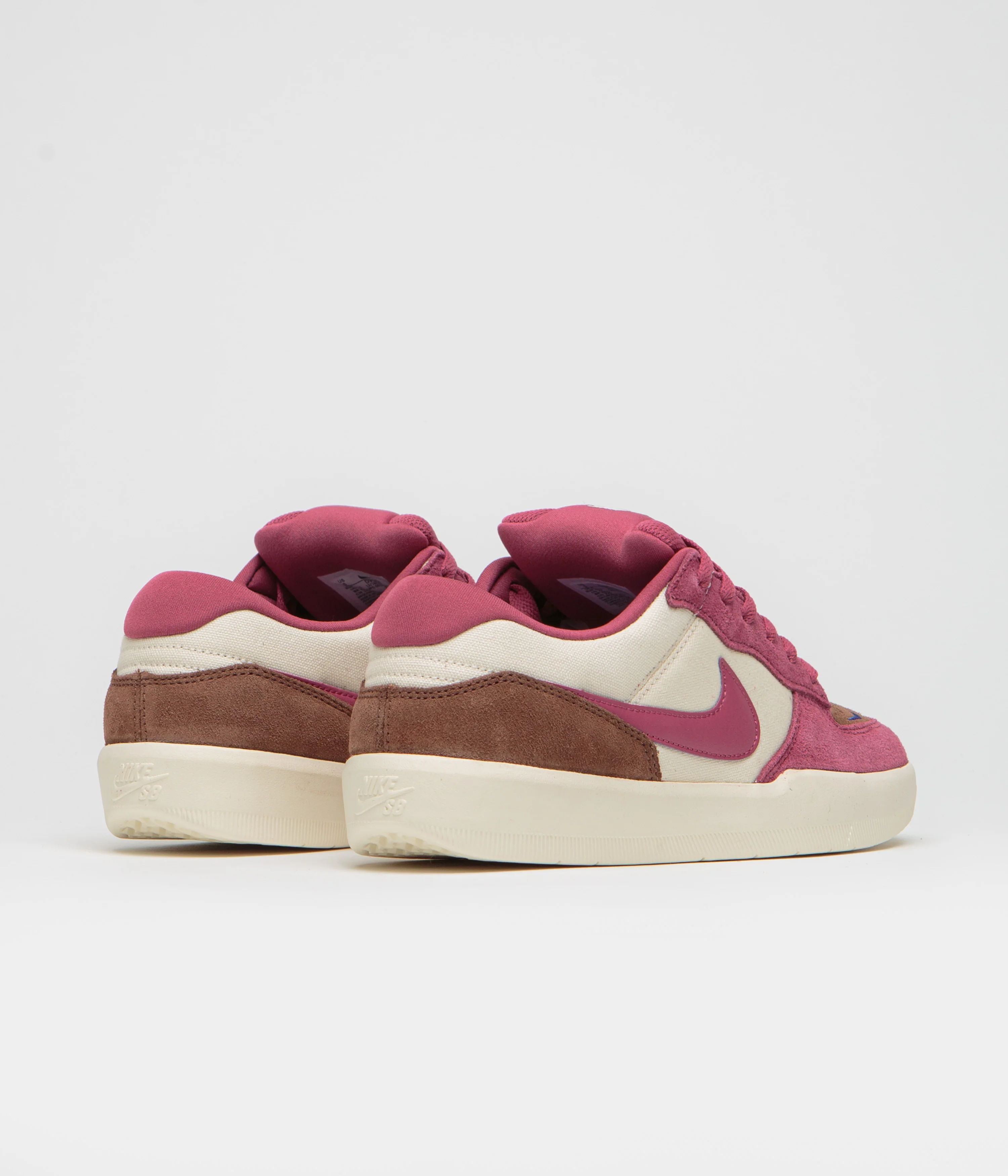 Nike SB Force 58 Shoes - Pale Ivory / Sweet Beet - Fauna Brown - Image 3