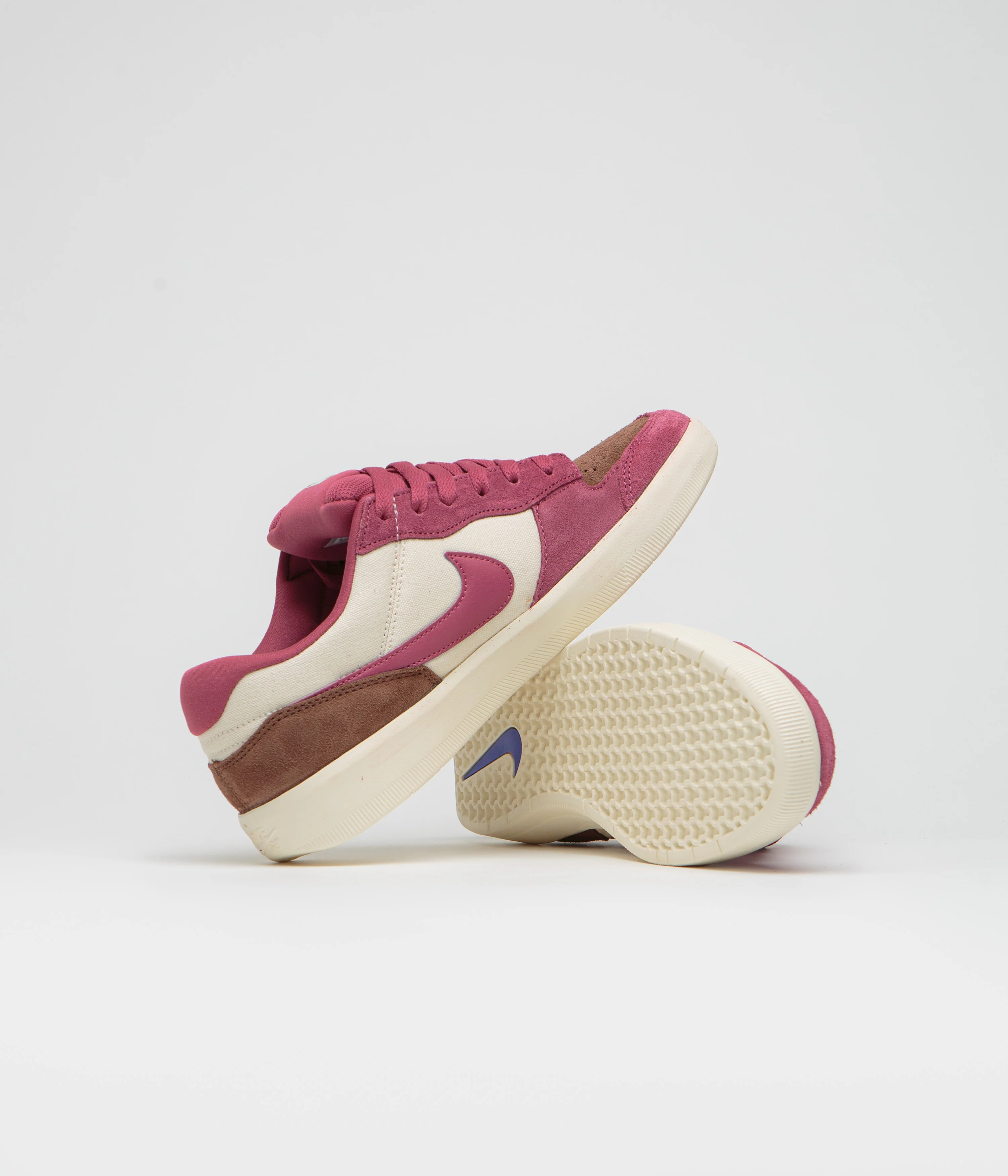 Nike SB Force 58 Shoes - Pale Ivory / Sweet Beet - Fauna Brown - Image 5