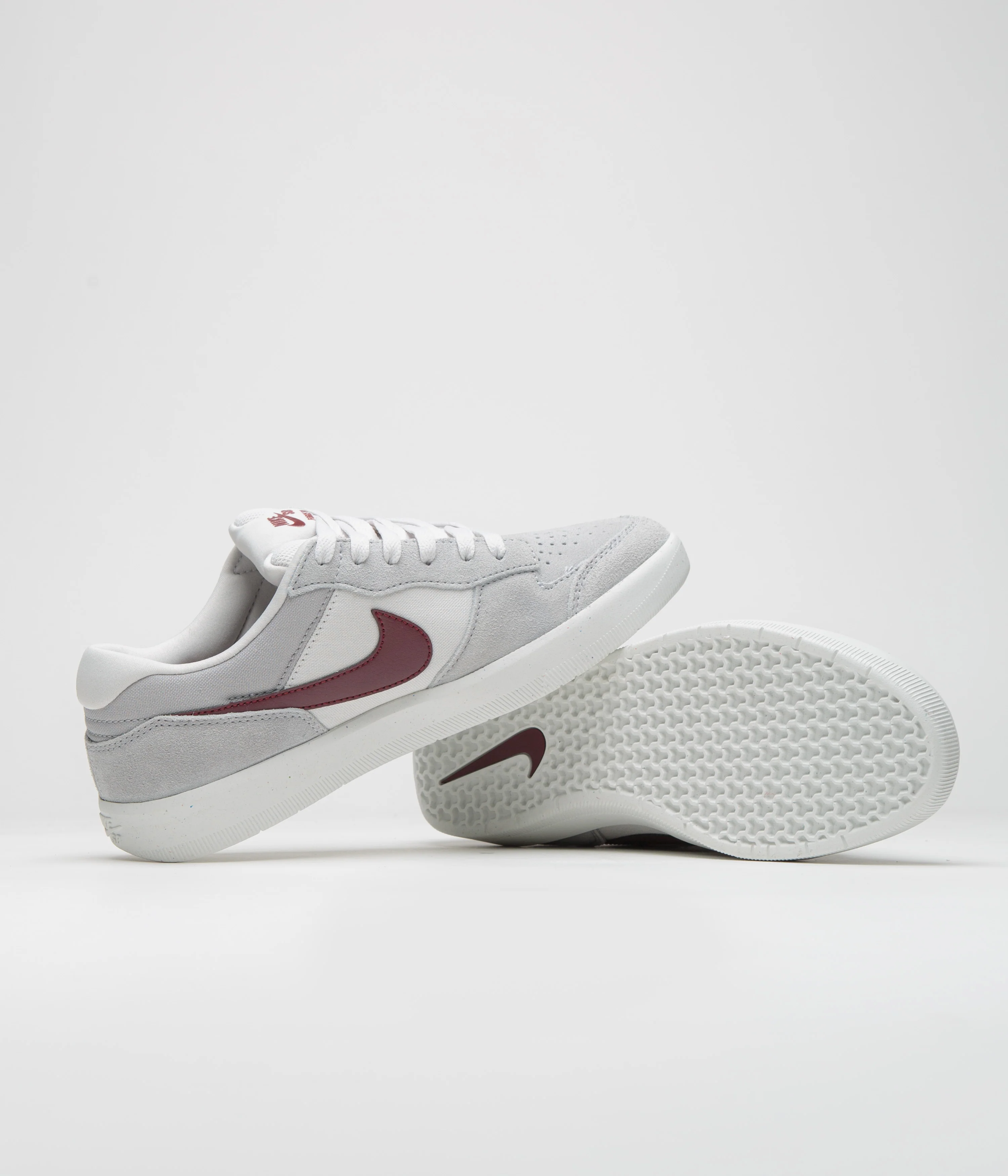 Nike SB Force 58 Shoes - Platinum Tint / Dark Team Red - Wolf Grey - Image 5