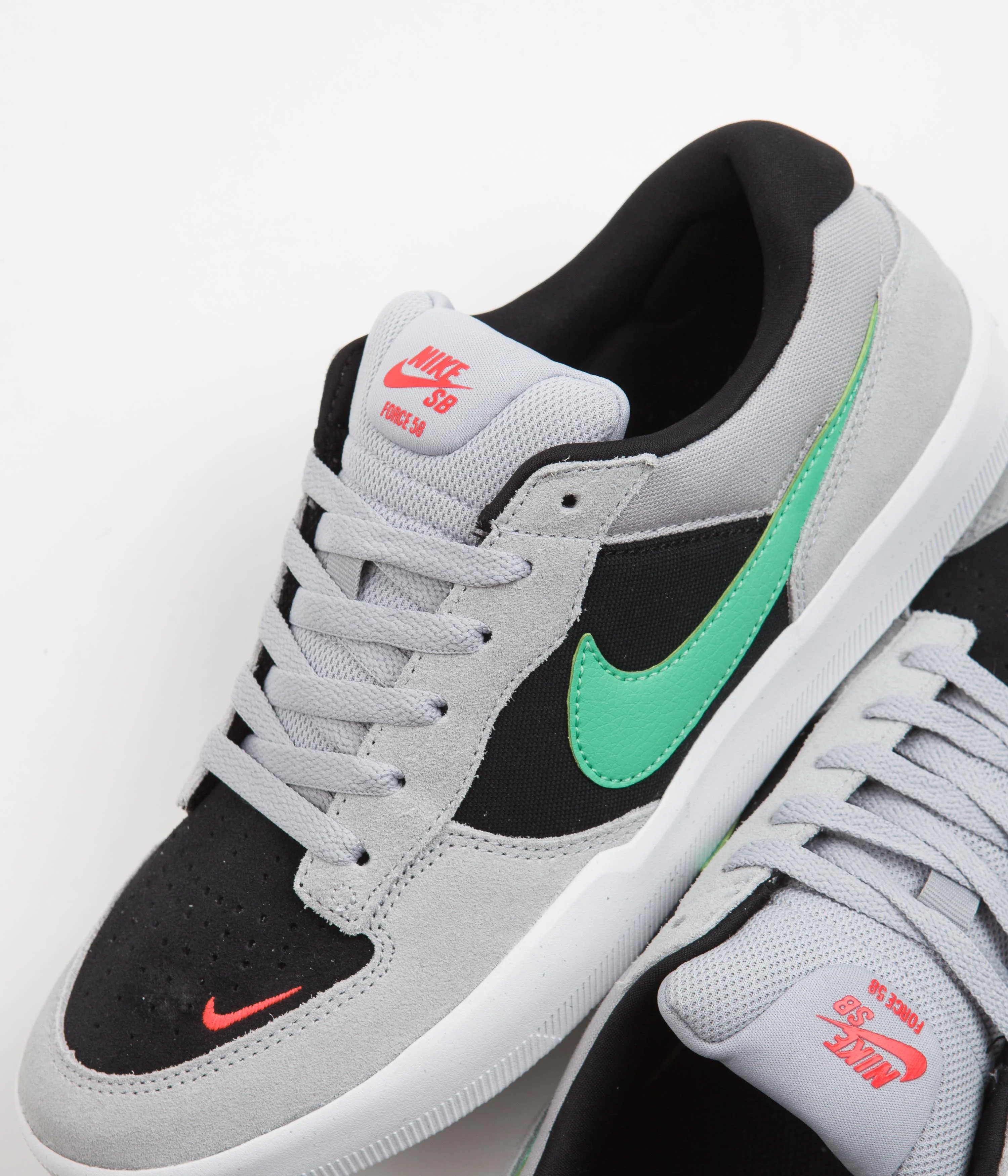 Nike SB Force 58 Shoes - Wolf Grey / Light Menta - Black - Wolf Grey - Image 3
