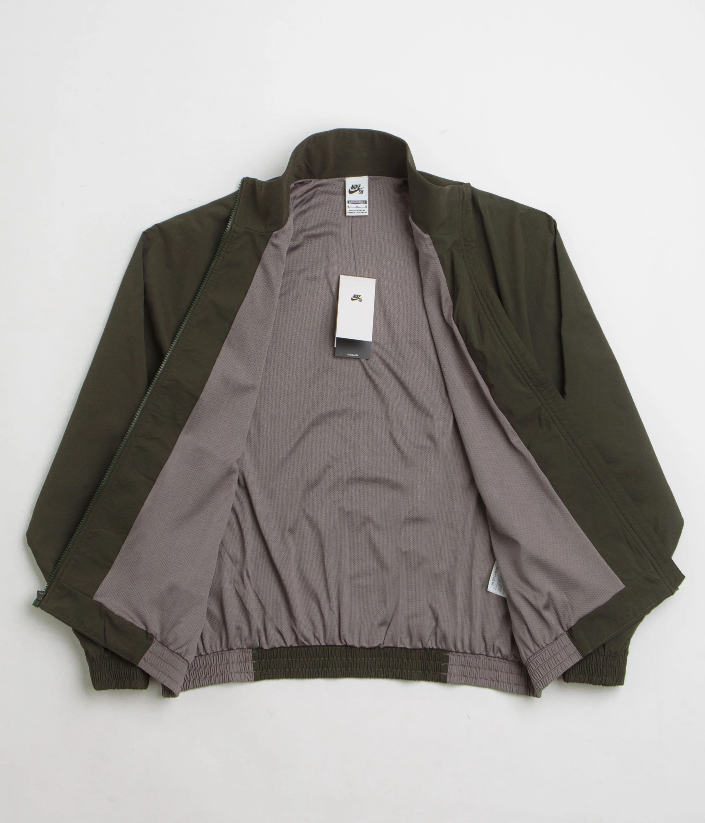 Nike SB Full Zip Woven Jacket - Sequoia / Cave Stone / White - Image 2