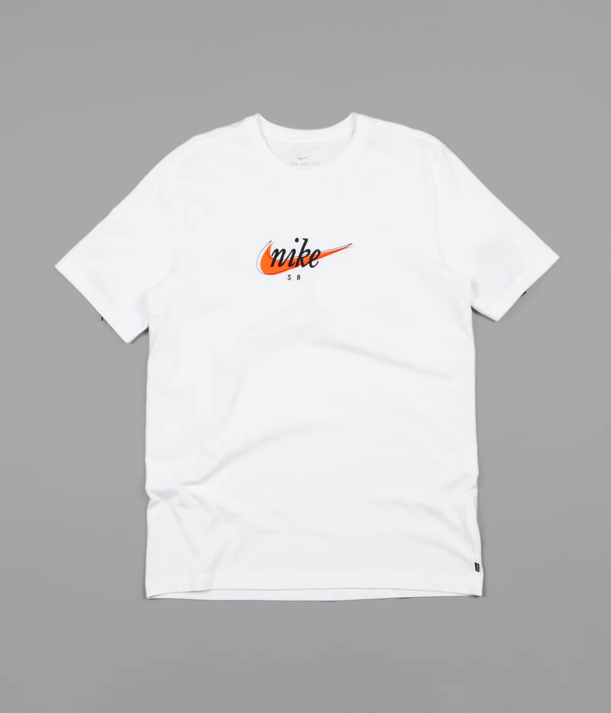 Nike SB Futura T-Shirt - White / Safety Orange