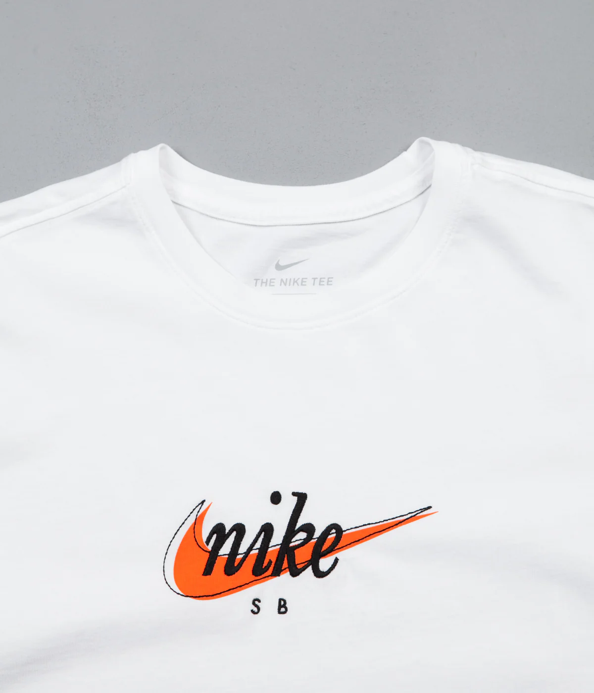 Nike SB Futura T-Shirt - White / Safety Orange - Image 4