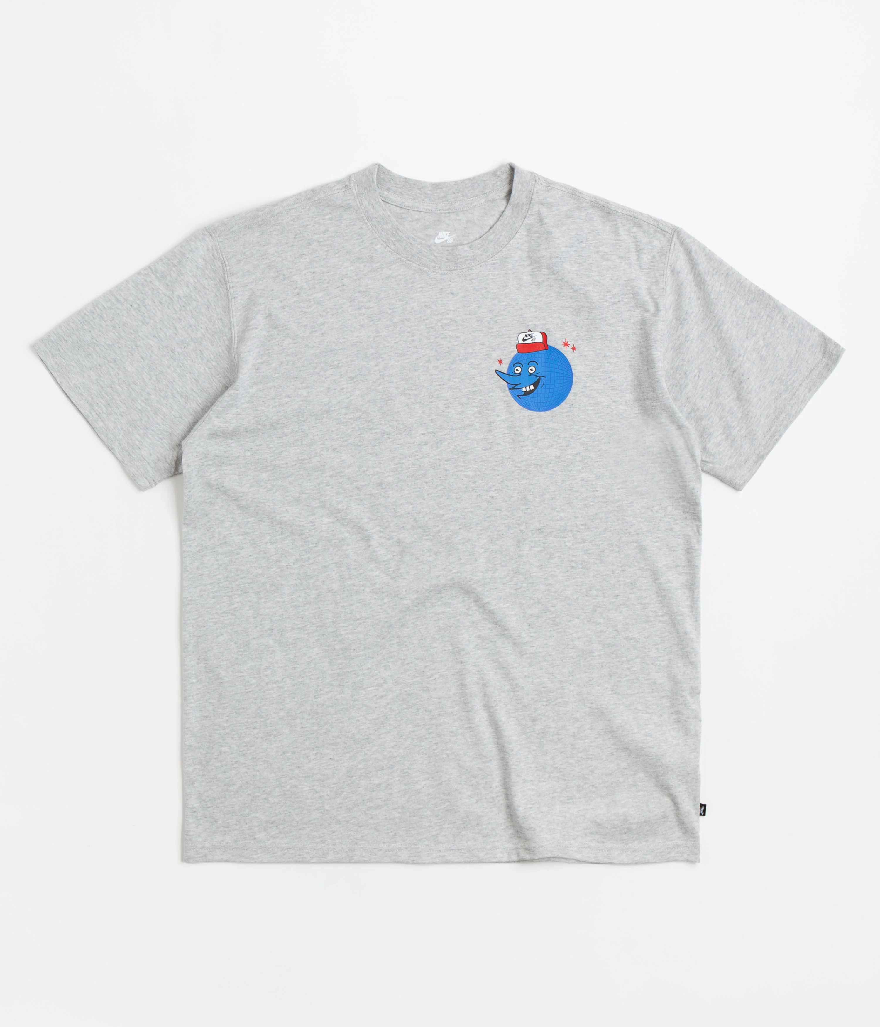 Nike SB Globe Guy T-Shirt - Grey Heather - Image 2