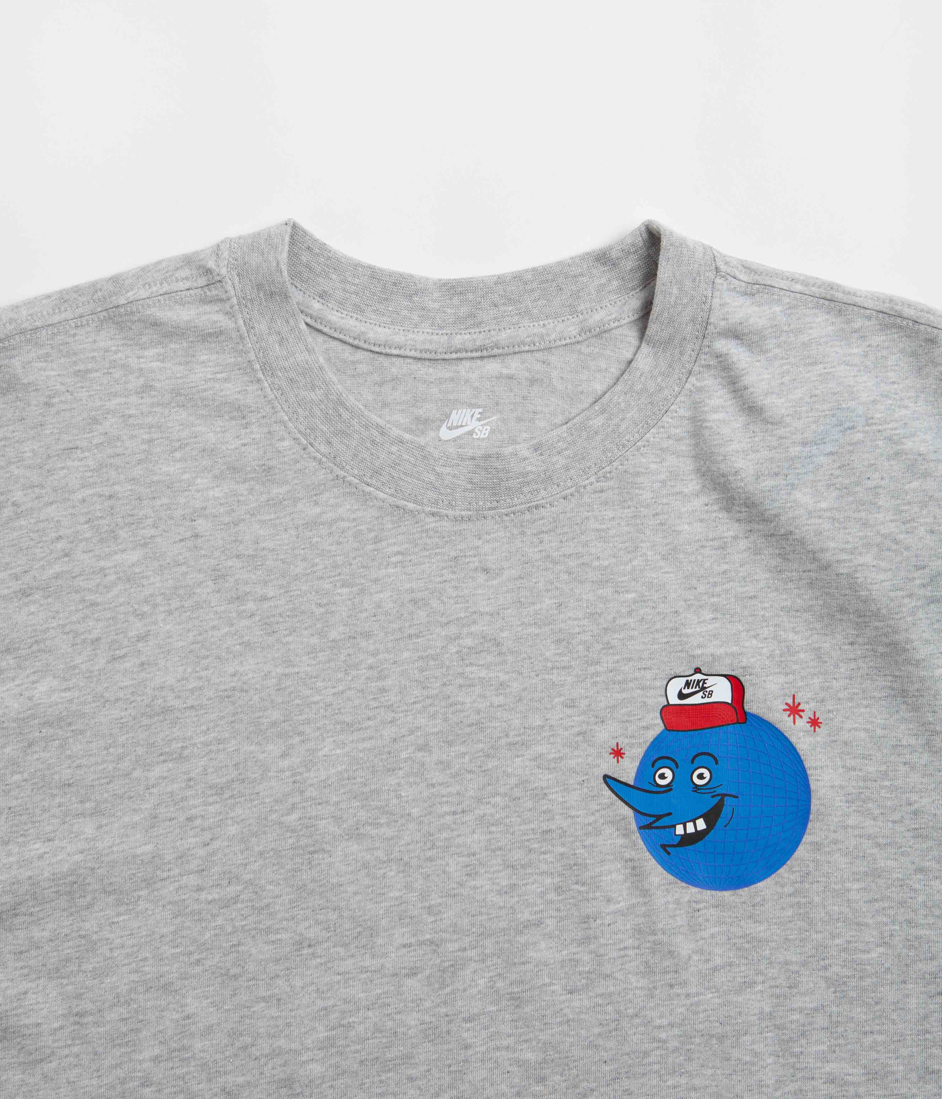 Nike SB Globe Guy T-Shirt - Grey Heather - Image 5