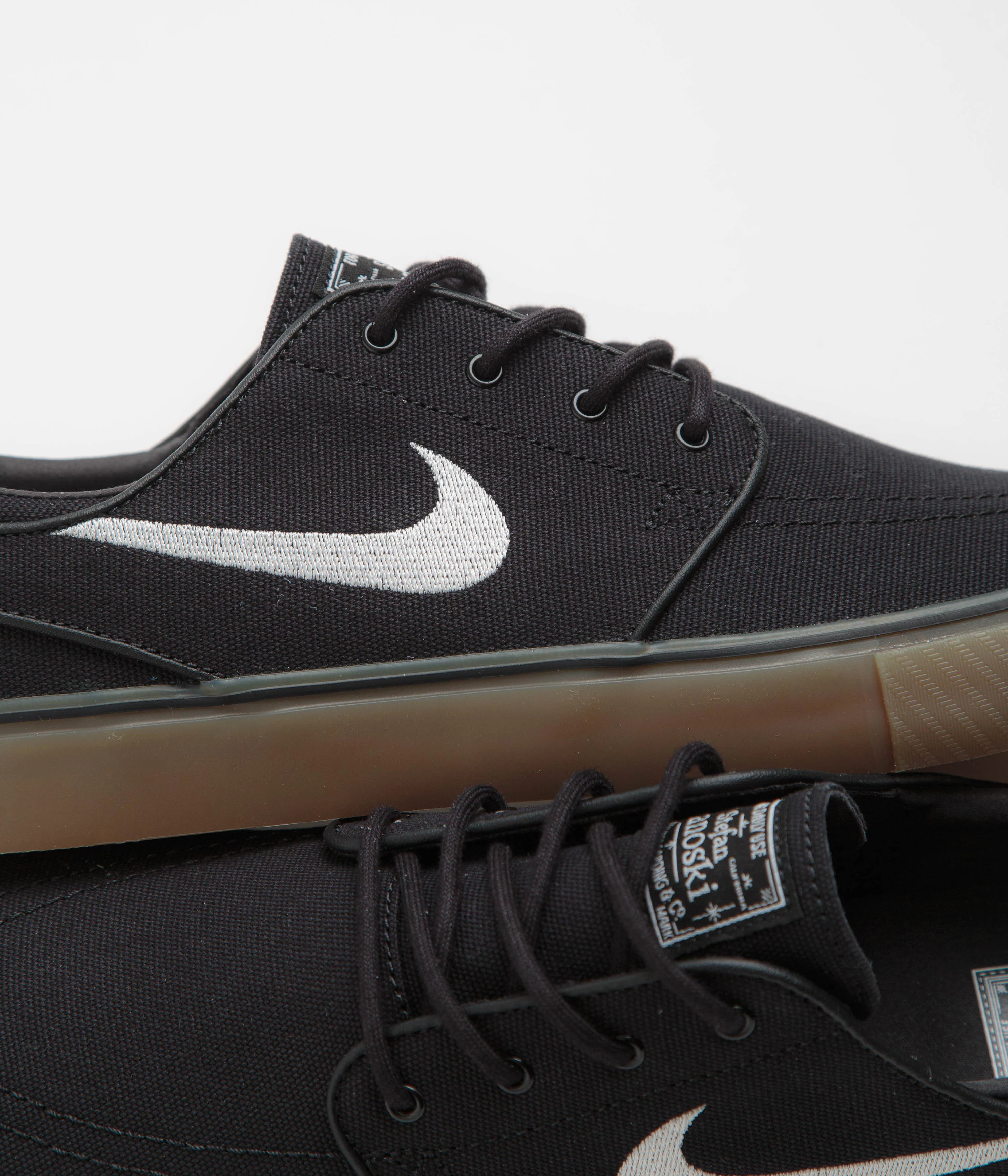 Nike SB Janoski OG+ Canvas Shoes - Black / White - Black - White - Gum - Image 3