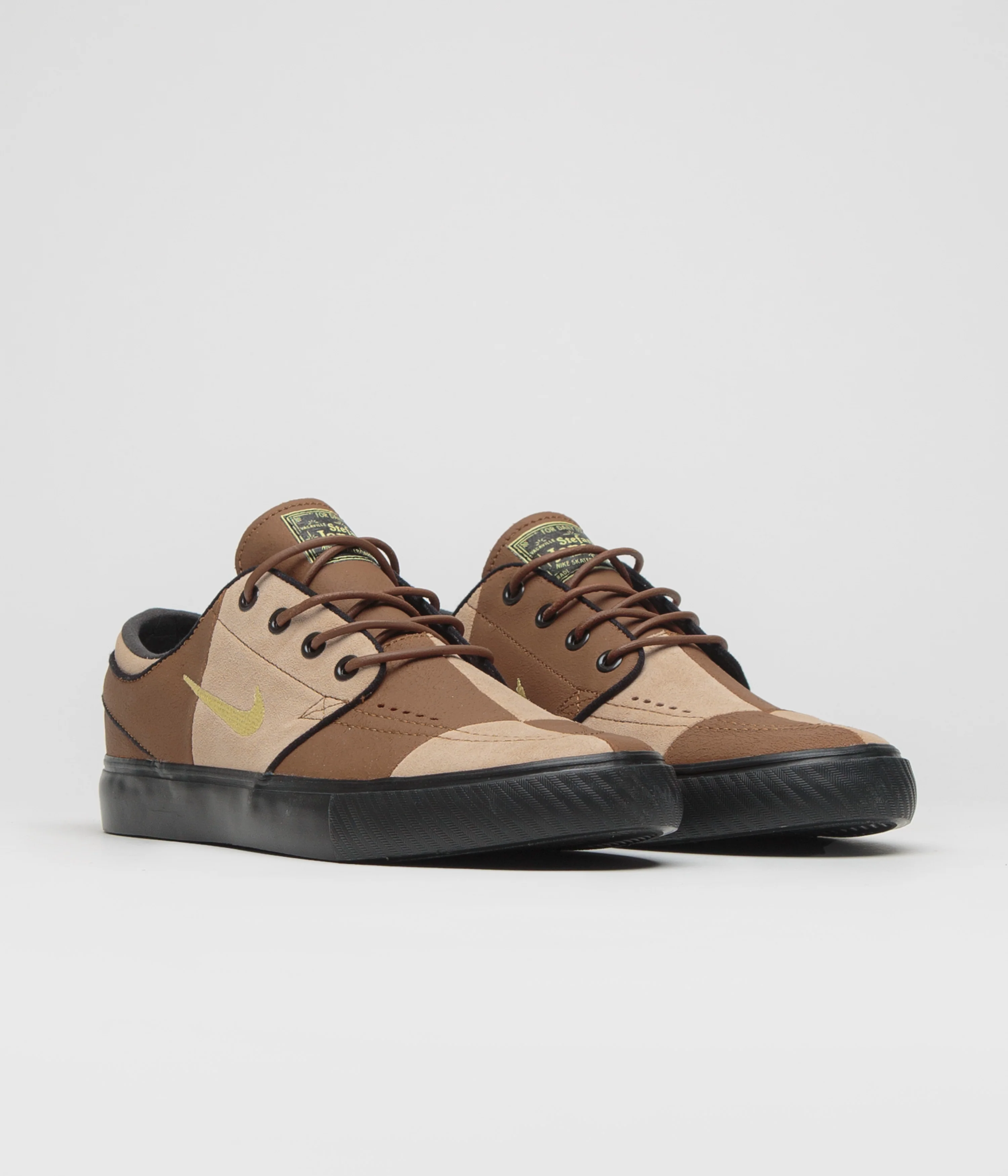 Nike SB Janoski OG+ Premium  Shoes - Light British Tan / Saturn Gold - Hemp - Black - Image 2