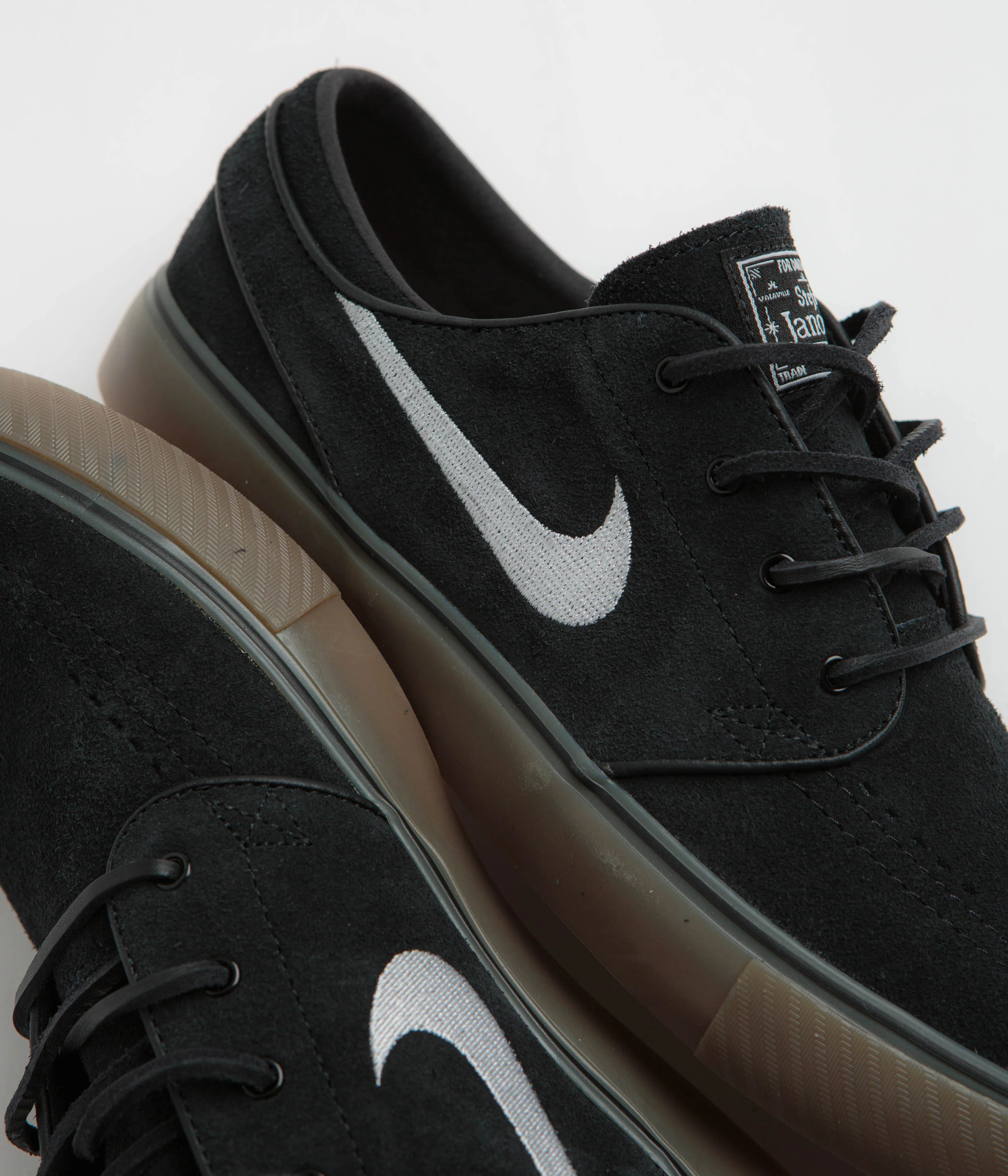 Nike SB Janoski OG+ Shoes - Black / White - Black - Gum Light Brown - Image 3